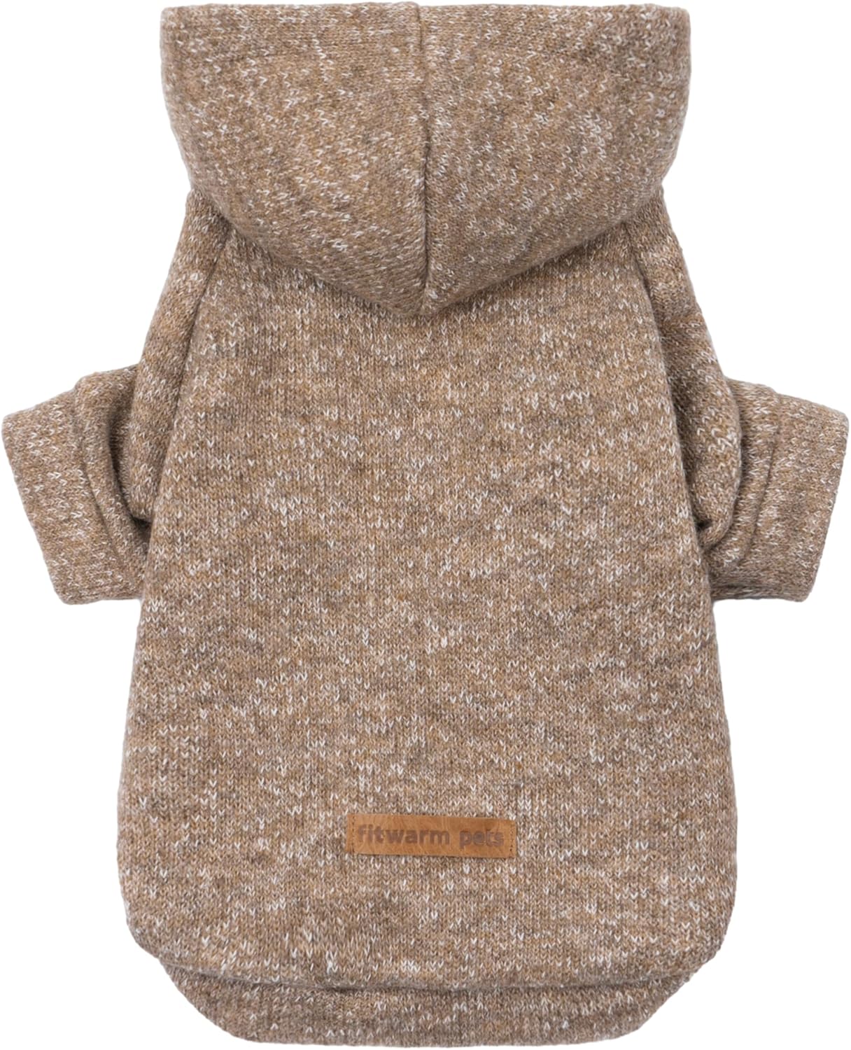 Fitwarm Knitted Dog Hoodie Sweater, Winter Clothes for Small Dogs Boy Girl, Lightweight Pet Hooded Sweater, Heather Khaki, XXL