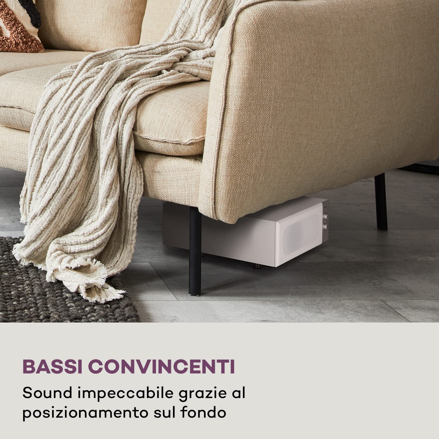 AUNA 2 Subwoofer Passivo, Casse Acustiche Passive 80W RMS con Output Max di 100W, Grandi Bassi, Design Compatto per Sistema Stereo e Home Theater, Amplificatore Subwoofer TV AUX per MP3 e CD