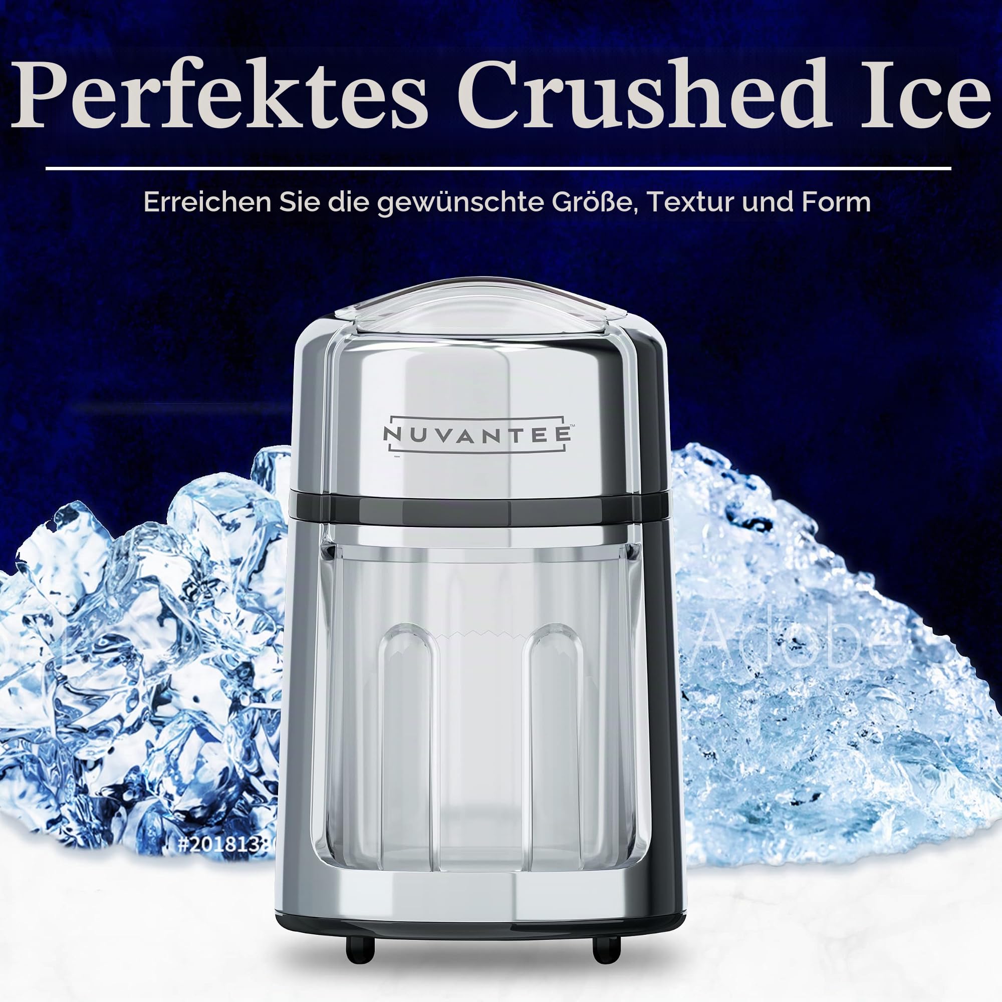 Nuvantee Eiszerkleinerer aus rostfreier Zinklegierung, Verchromte Oberfläche