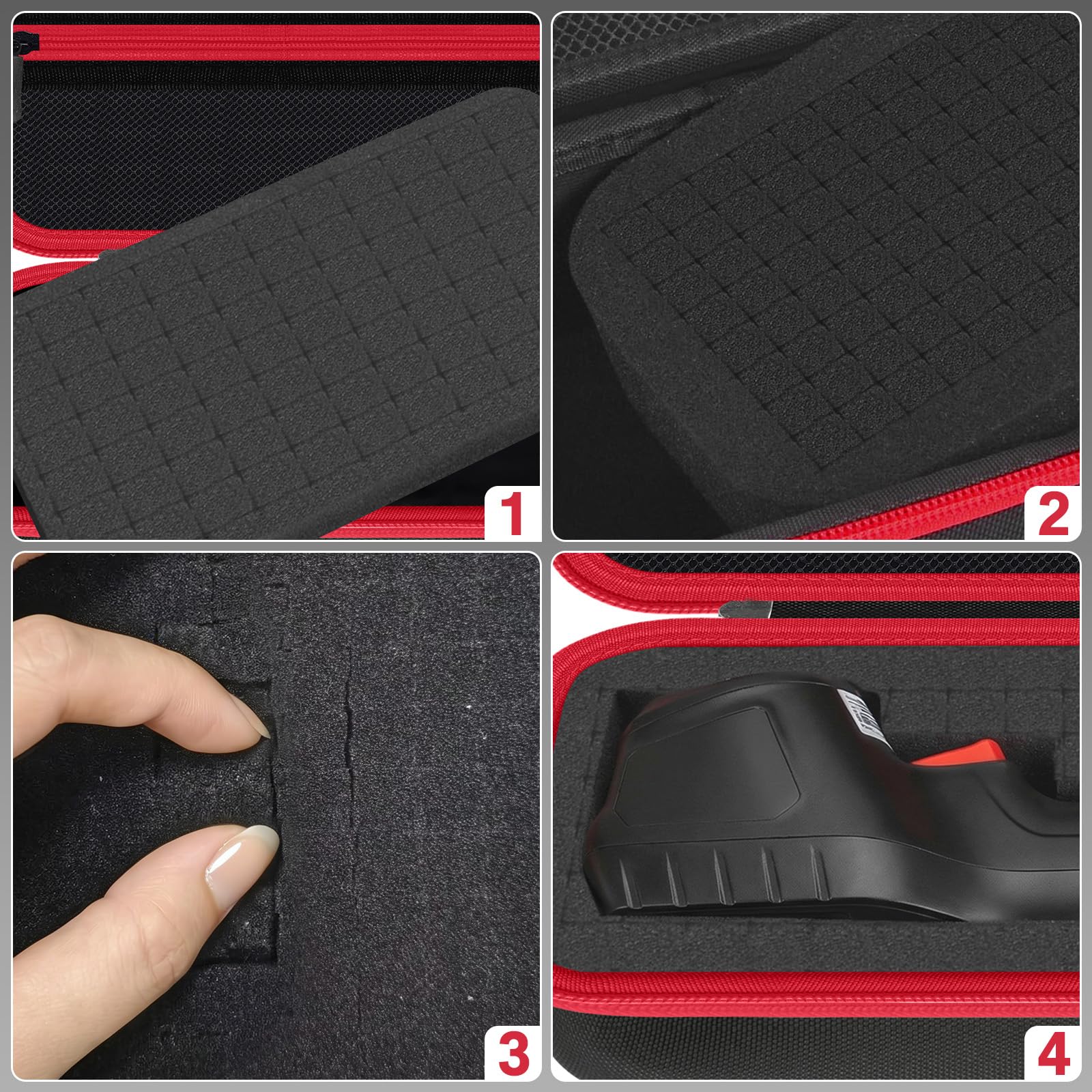 Hartschalen-Thermokameratasche für TOPDON TC004 Mini/HSFTOOLS HF96/F2W/H128/RT280 | Stoßfeste Schutz-Tragetasche, DIY-Schaumstoff, staubabweisend, Netztasche, Tragegriff, Feld- und Werkstatteinsatz