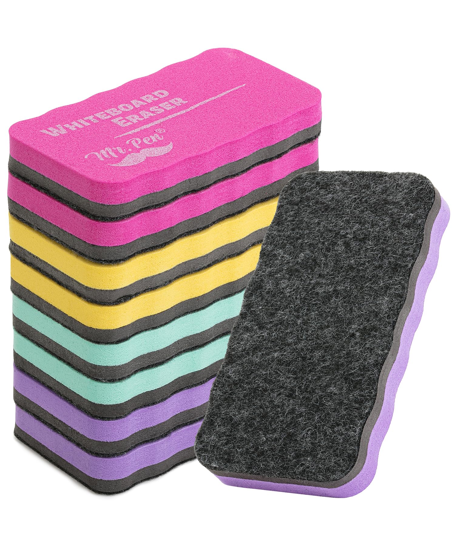 Mr. Pen- White Board Erasers, 8 Pack, Pastel Colors, Magnetic Dry Erase Eraser, 4 x 2.25 x 0.63 inches