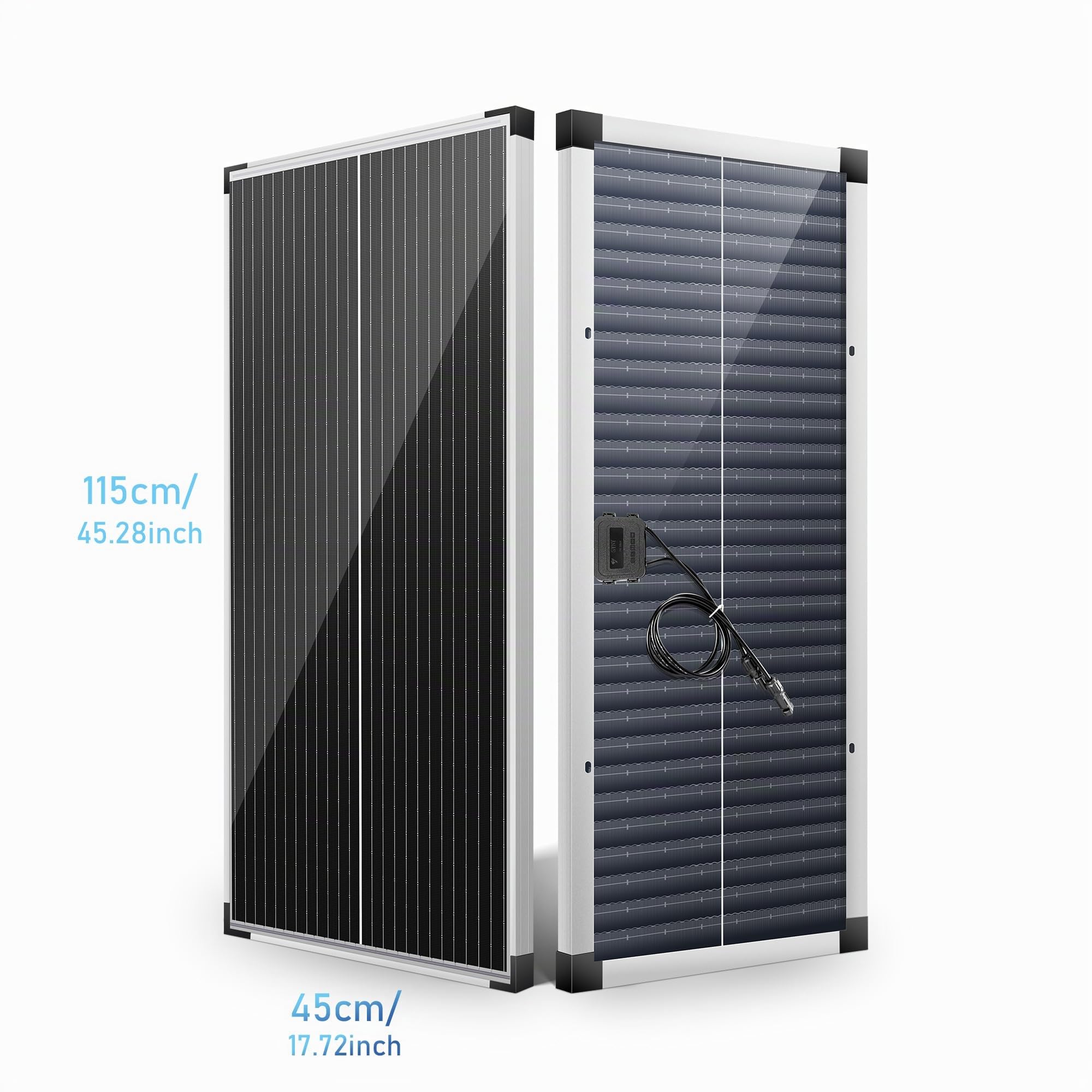 Nicesolar Pannello solare bifacciale fotovoltaico monocristallino 100 W 12 V 100 W modulo fotovoltaico per batterie 12 V per camper, barca, yacht, camper e camper