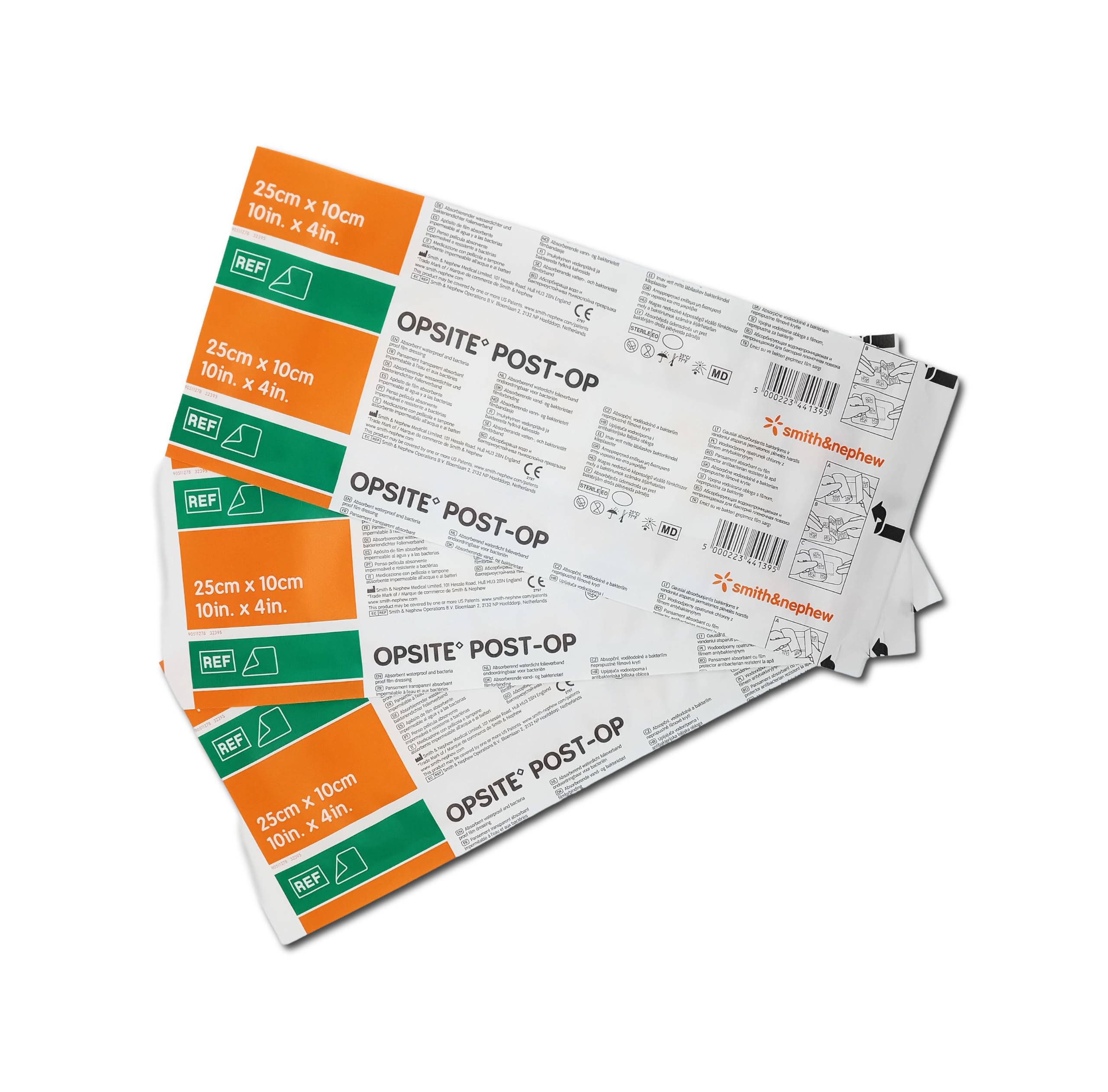 Opsite Pos opatrunki operacyjne, opakowanie 20 sztuk, 25 cm x 10 cm (10 cali x 4 cale)