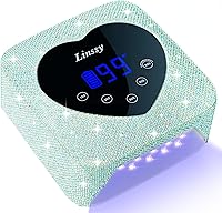 Vista 9 de Lámpara de uñas UV, lámpara de uñas inalámbrica de 72 W, secadora de uñas con 5 ajustes de temporizador, pantalla LCD inteligente en forma de Rosa