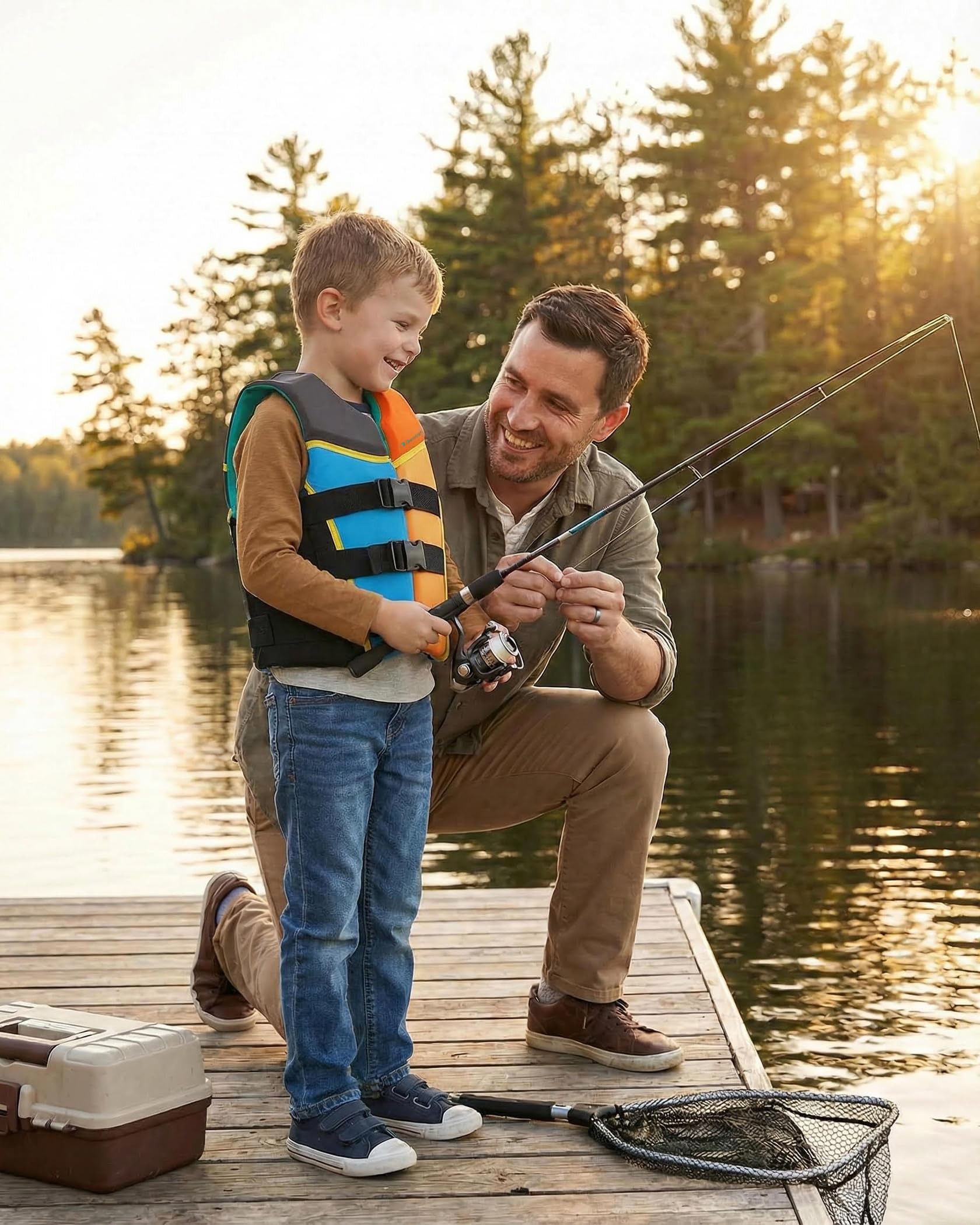 Owntop Gilet da Nuoto Junio, Aiuto al Galleggiamento in Neoprene per Ragazzi e Bambini con Tre Cinghie di Sicurezza Regolabili, Gilet Galleggiante Leggero per Kayak, Barca e PaddleMulticoloreL
