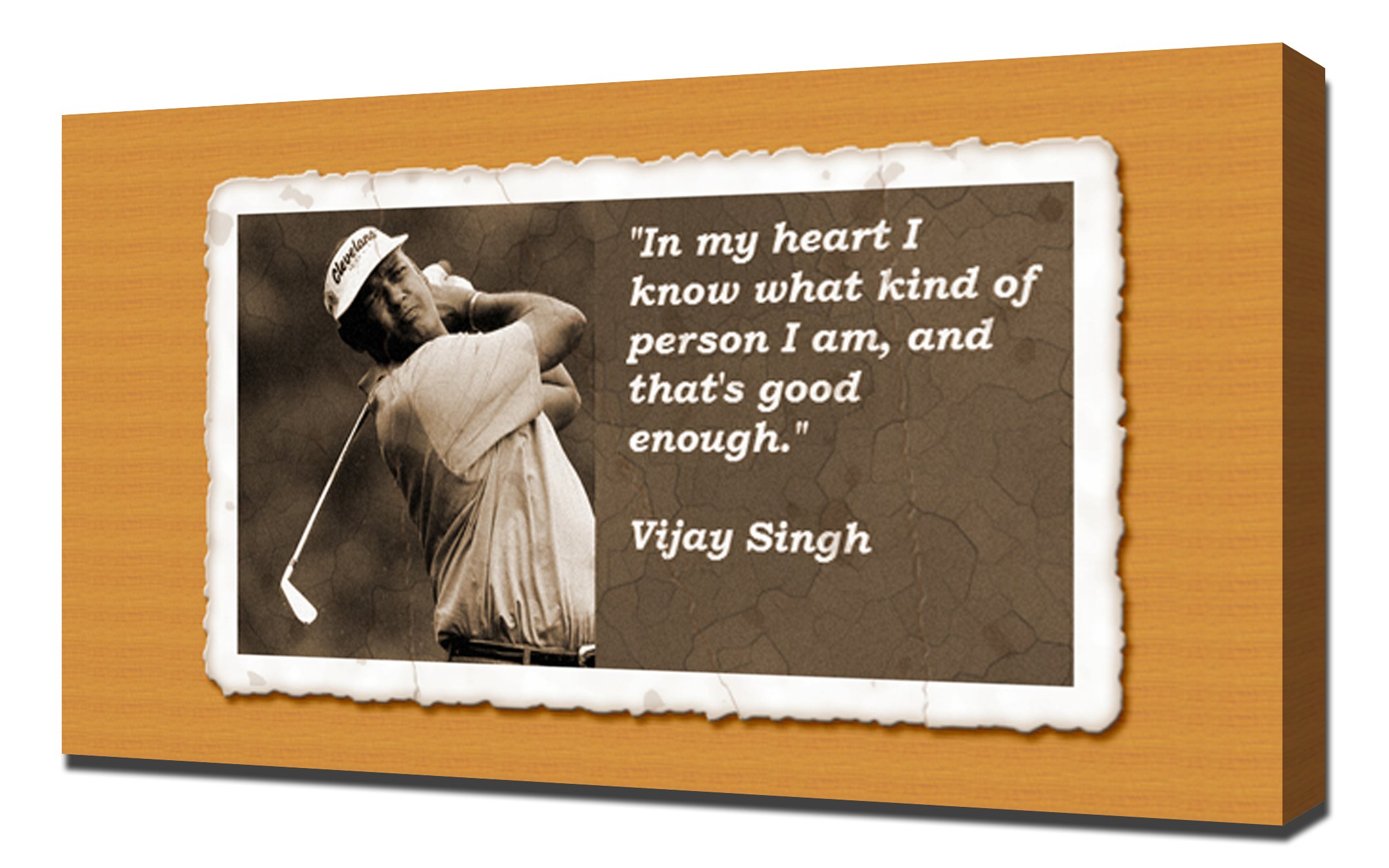 Vijay Singh Quotes 5 Art Print, Canvas, 60 x 90 x 5 cm