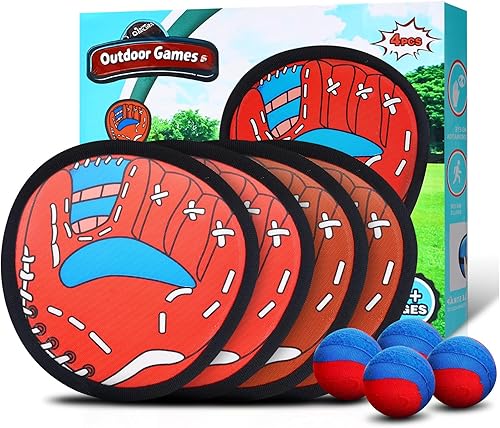 Juego de pelota para lanzar y atrapar, juguetes al aire libre para niños, béisbol, piscina, patio, juego exterior, juguetes para niños y niñas,