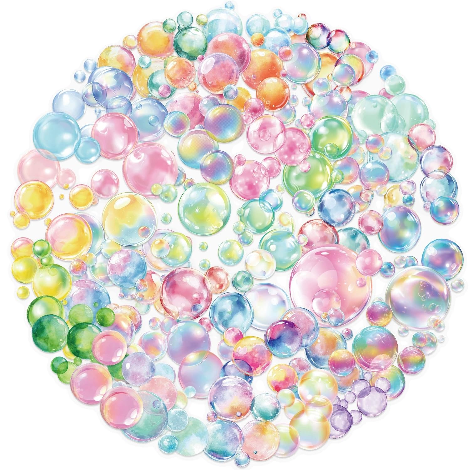 LYunMu Bubble Aufkleber 50 Stücke Niedlich Deko für Auto Laptop Skateboard Fahrrad Moped Motorrad Fahrrad Computer,Geeignet für Erwachsene Kinder Farbe Transparent ästhetisch Sticker Set