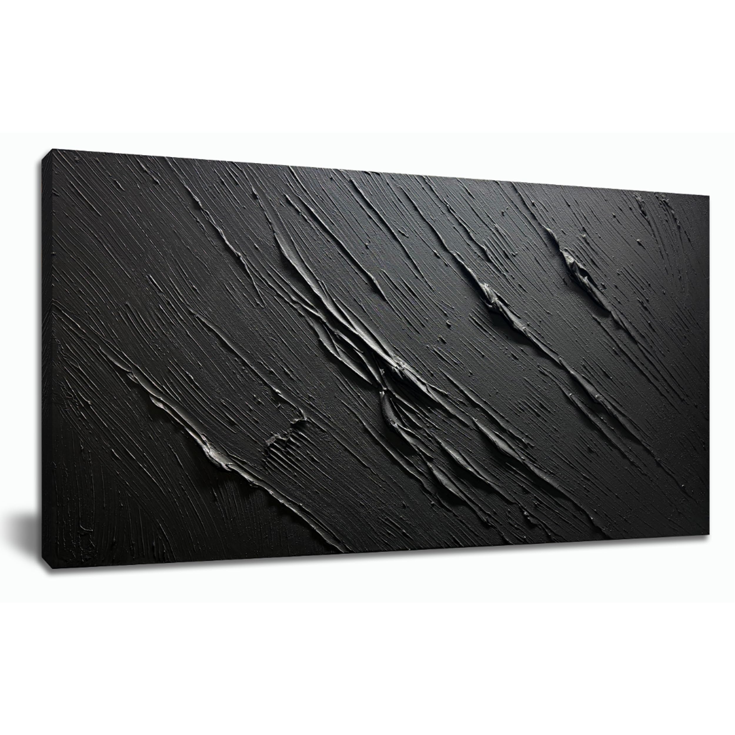 Photo 1 of ***FACTORY SEALED ***
Trogonup Black Abstract Canvas Wall Art Textured Oil Painting 20x40 IN