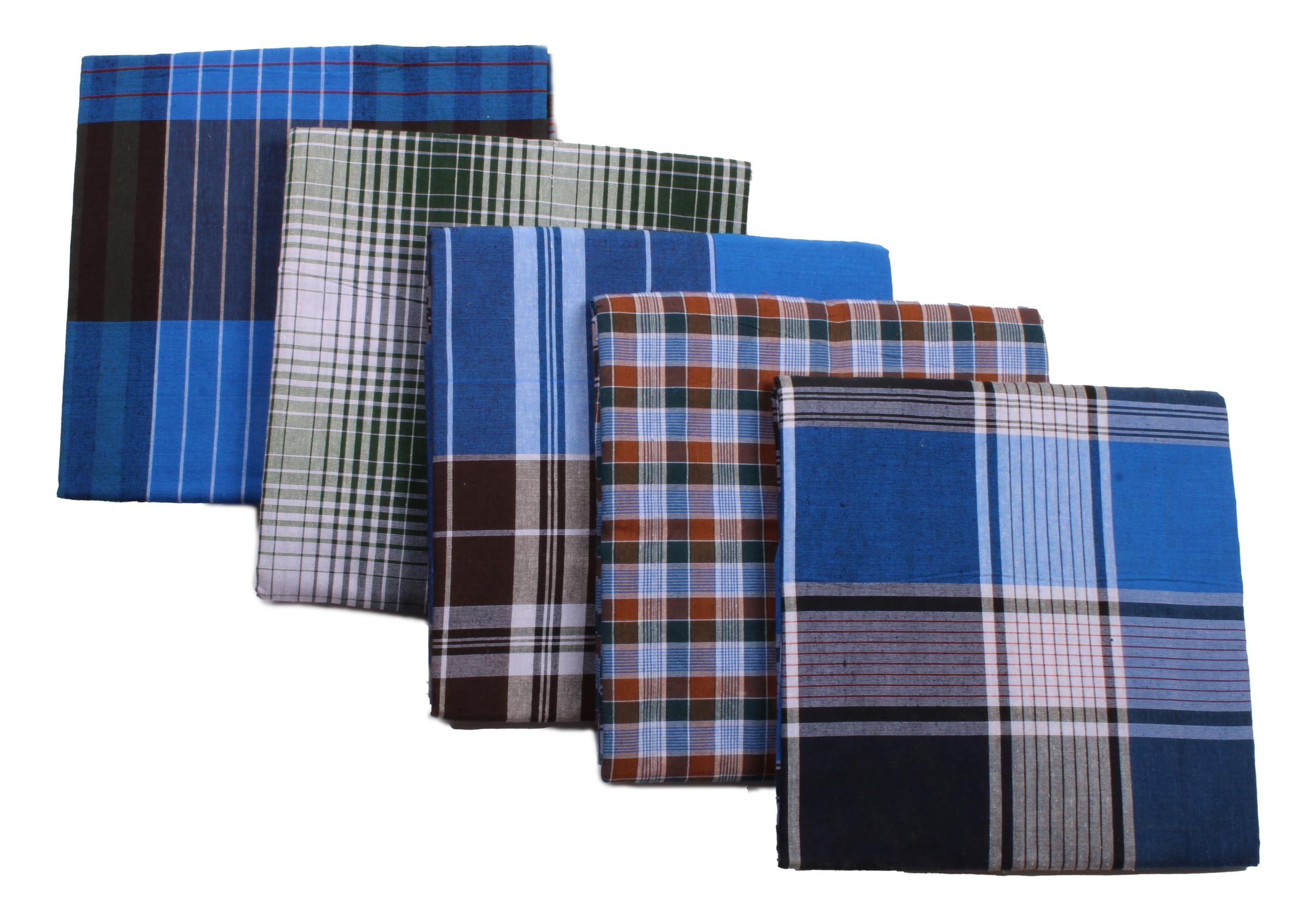 Hornbill Enterprises Lungi Multi Color Cotton Checkered Lungi for Men's,Size-2.00 meters (Lungis) Multicolor Any one avaliable colors will be sent Set 1-picture-12