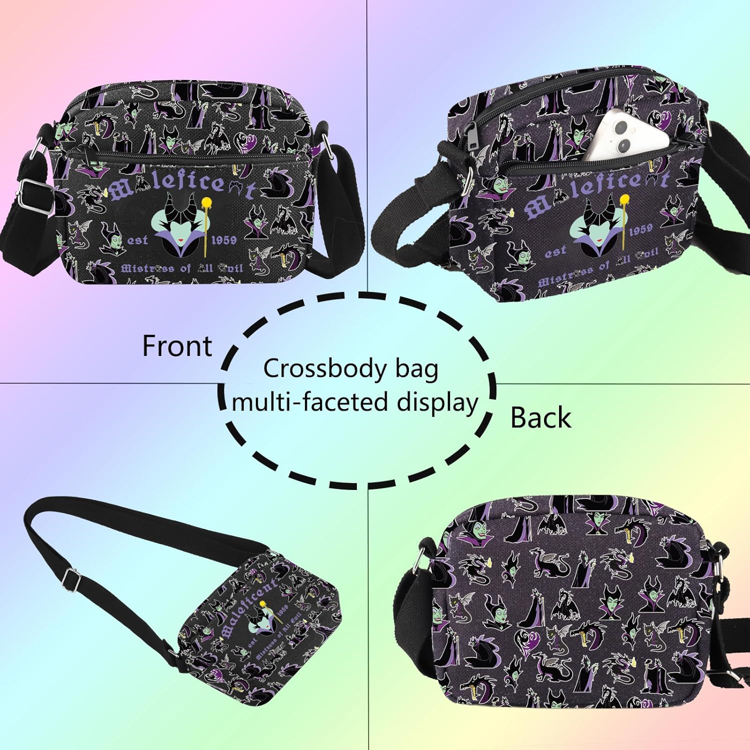 Villains Queen Crossbody Bag Villains Fan Gift Est 1959 Shoulder Bag Evil Queen Gift - Image 5