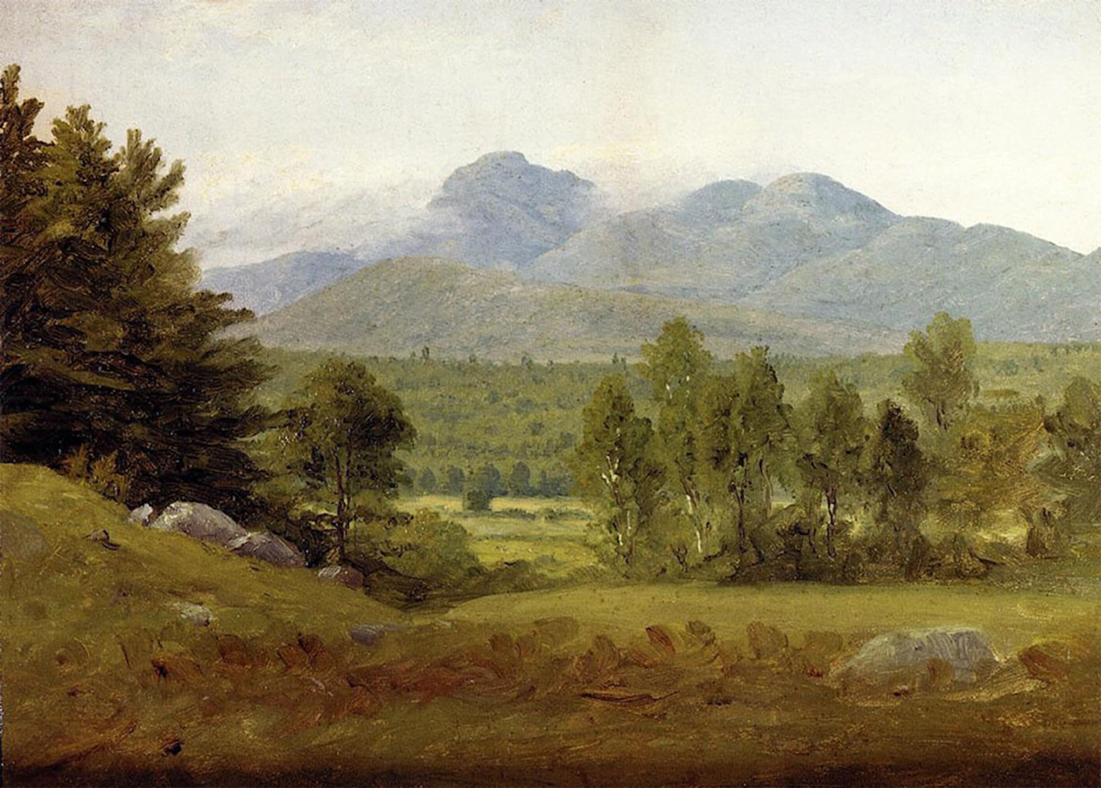 POSTERIIk Vintage Art Print Images Pictures Print Sketch of Mount Chocorua New Hampshire by Sanford Robinson Gifford Modern Colour Posters for Office Home Decor 60x90cm