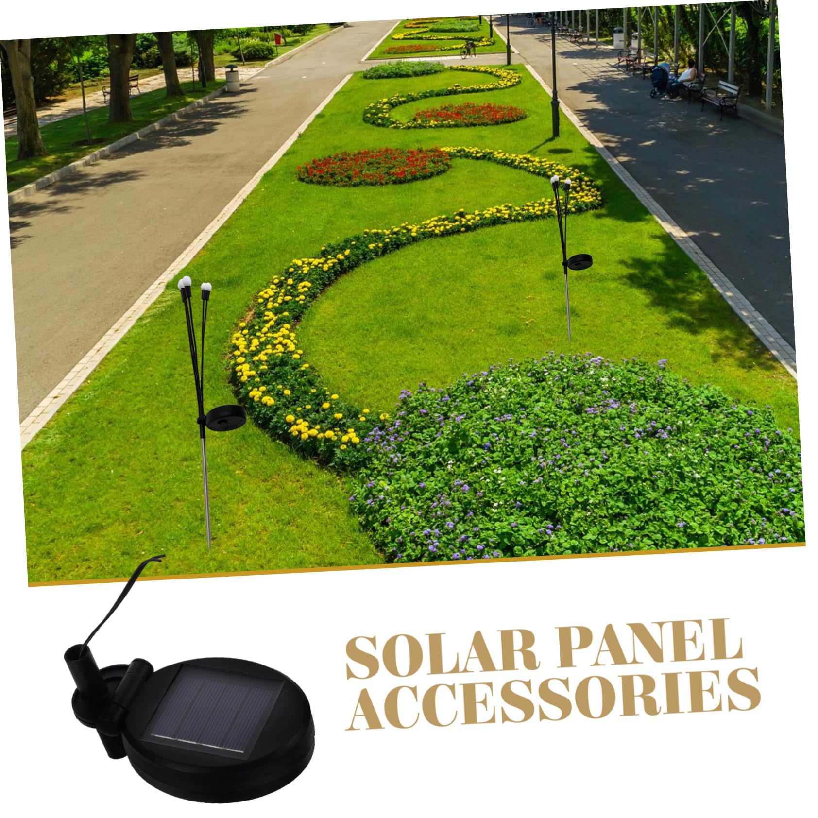 2 Stück Solarpanel Zubehör Solarladegerät aus Edelstahl und Abs Drehbares Ersatzteil für Solarleuchten im Außenbereich für Selbstgemacht und Gartenbeleuchtung