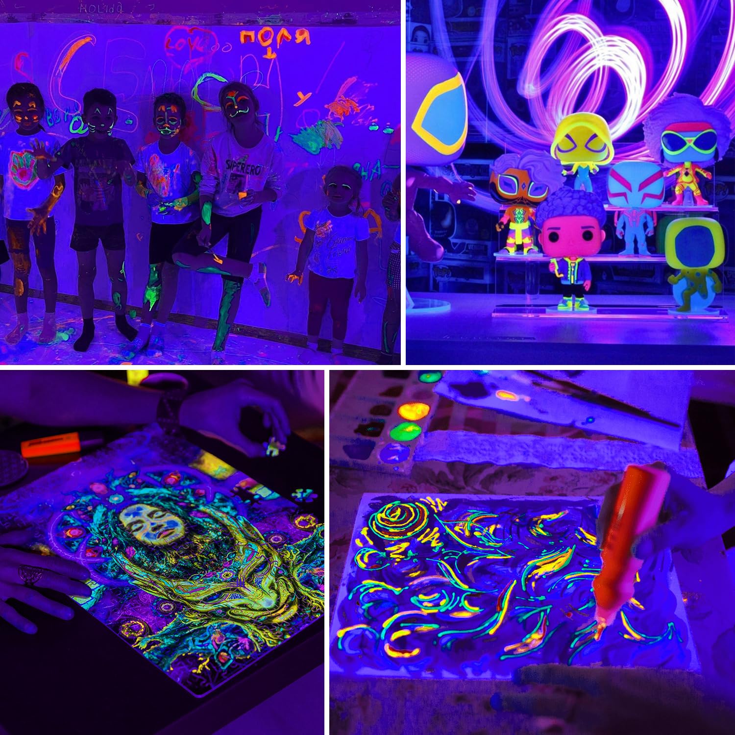 Rurka UV czarne światło 10W 2 szt., 31cm pasek LED czarne światło, lampa czarne światło Blacklight, do dyskoteki, imprezy Glow, dekoracji Halloween, oświetlenia scenicznego, akcesoriów imprezowych