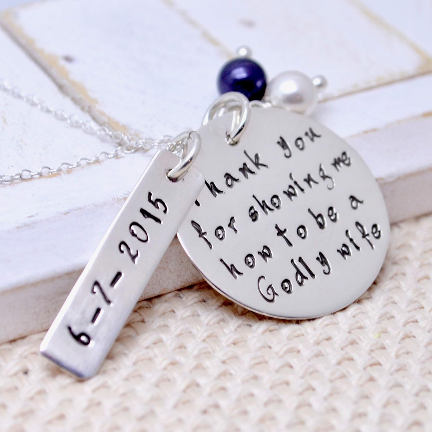 Thank You For Raising the Man of My Dreams Personalized Necklace For Mom - Wedding Gift