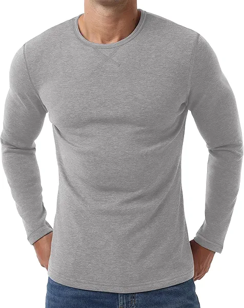 Sailwind Mens Thermal Underwear Long Sleeve Shirts Wool Base Layer Crewneck Top
