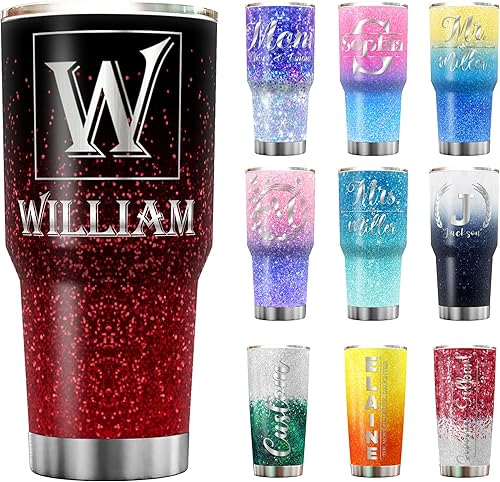 Tazas de café personalizadas con texto fotográfico de 20 oz30 onzas, impresión 3D, 4 imágenes, vasos de acero inoxidable de doble pared con