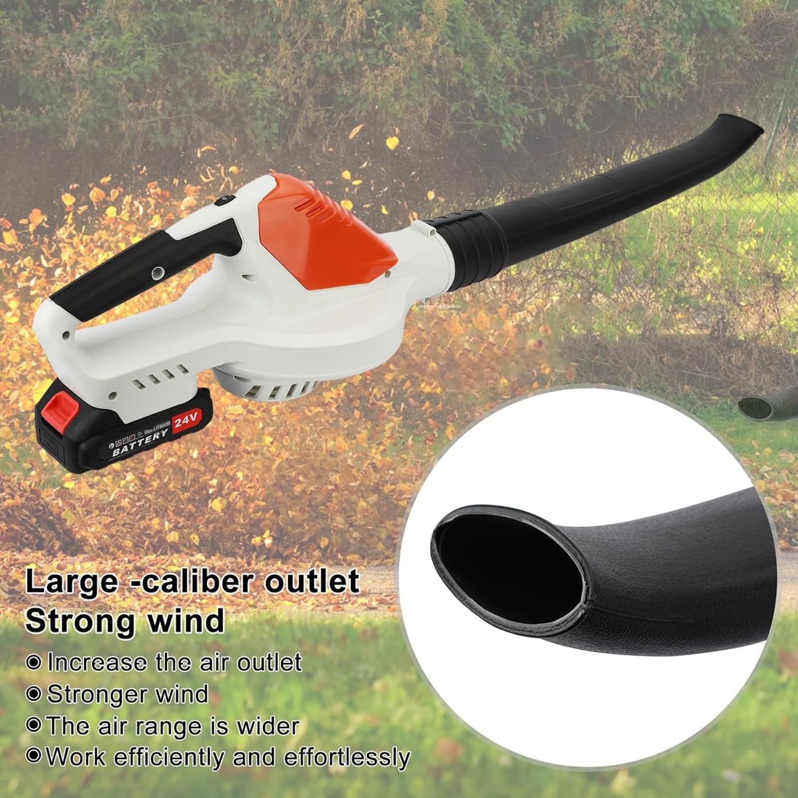 Soffiatore per foglie senza fili, velocità regolabile, ventilatore da giardino portatile ricaricabile per patio, garage, pulizia della terrazza
