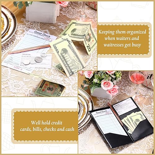 Miniatura 4 de Amyhill 60 presentadores de cheques para restaurantes, portatarjetas de facturas de invitados, presentadores de cheques de restaurante, soportes