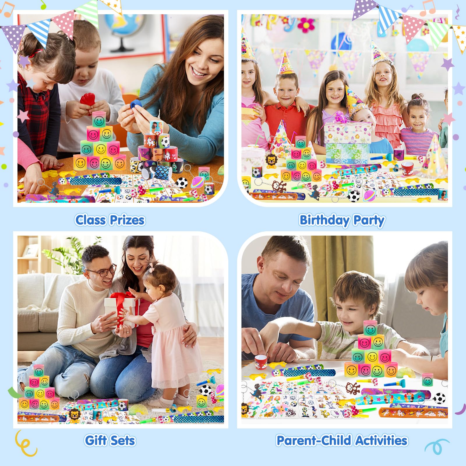 72Pcs Lot Cadeau Anniversaire Enfants Invites - Pinata Kit Anniversaire Licorne Jouet Fournitures de Fête Petit Goodies Déco Pochette Surprise Enfant pour Fille Garcon Récompenses de Classe Noël Prix