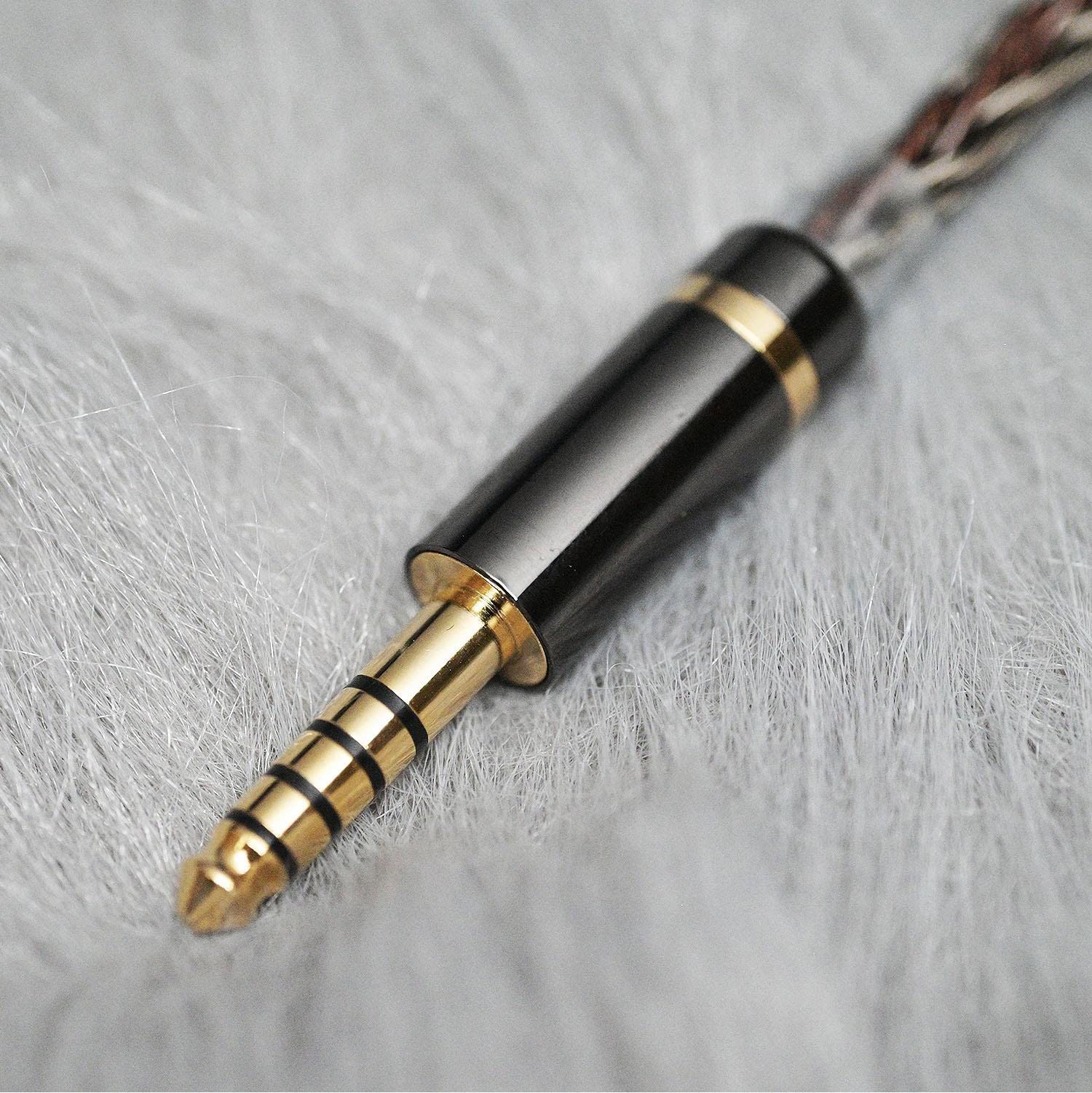 Hidizs MS5-4.4-RC, cavo audio di ricambio per cuffie, cavo staccabile da 4,4 mm, cavo bilanciato per cuffie, cavo IEM a 2 pin da 0,78 mm per cuffie, lettori MP3, telefoni, altoparlanti, tablet, PC