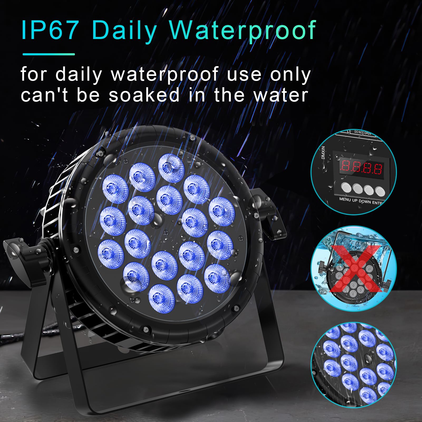 Amazon.co.jp: DMX ステージライト RGBW 4イン1 LED パーライト