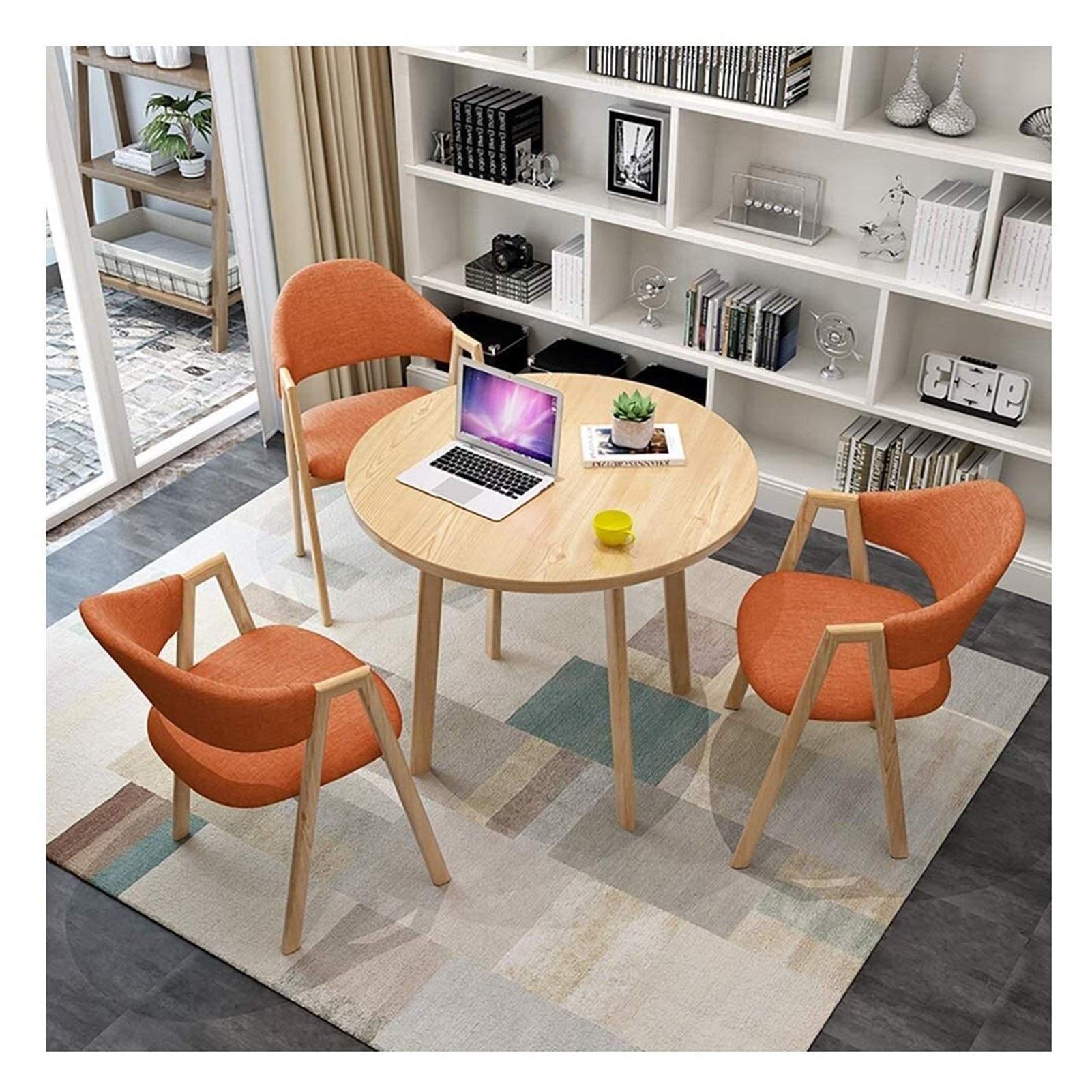 モダンな会議室テーブル ビジネスコーヒーテーブル ラウンドテーブルと椅子 3点セット シンプルなバルコニー 80cm  小さなテーブル（Amazon｜モダンな会議室テーブル ビジネスコーヒーテーブル ラウンドテーブルと椅子 3点セット シンプルなバルコニー 80cm  小さなテーブル ...