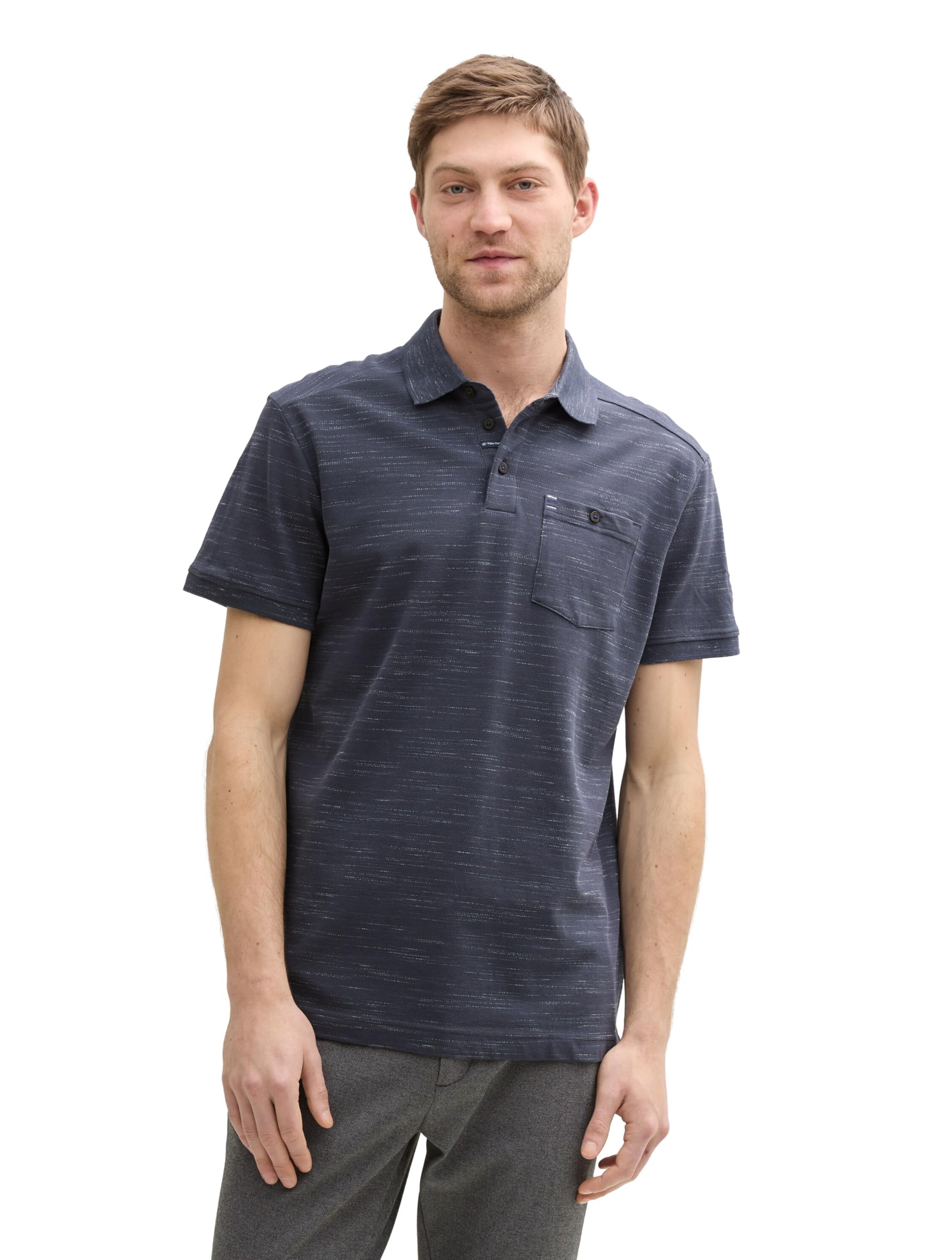TOM TAILOR Herren Poloshirt mit Brusttasche