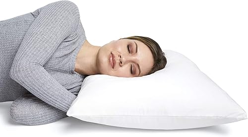 Miniatura 3 de Almohadas de plumas para dormir, funda de algodón, tamaño estándar, paquete de 2