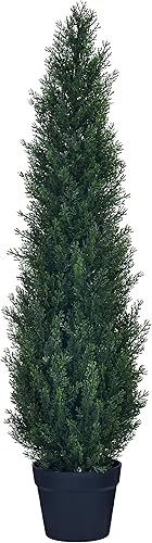 Árboles topiarios artificiales de cedro de 3 pies, árboles de ciprés topiario de boj falso, plantas en maceta, plantas artificiales arbustos para el