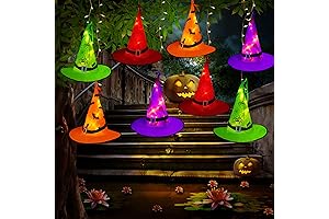 Tcamp Halloween Decorations: Enchanting Hanging Lighted Glowing Witch Hats