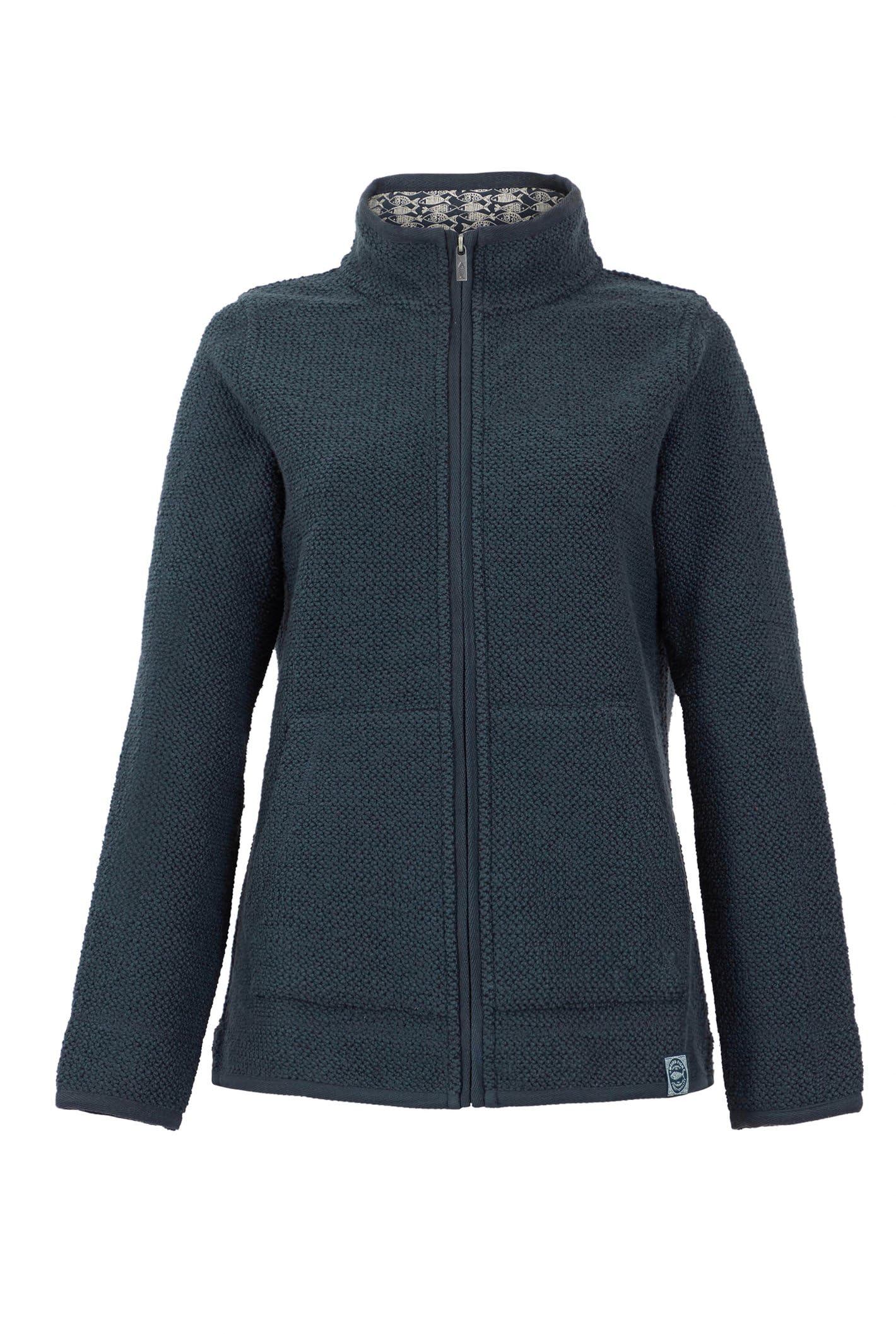 Weird Fish Women's Dark Navy Sontee Full Zip Macaroni Sweatshirt In | Size: 22