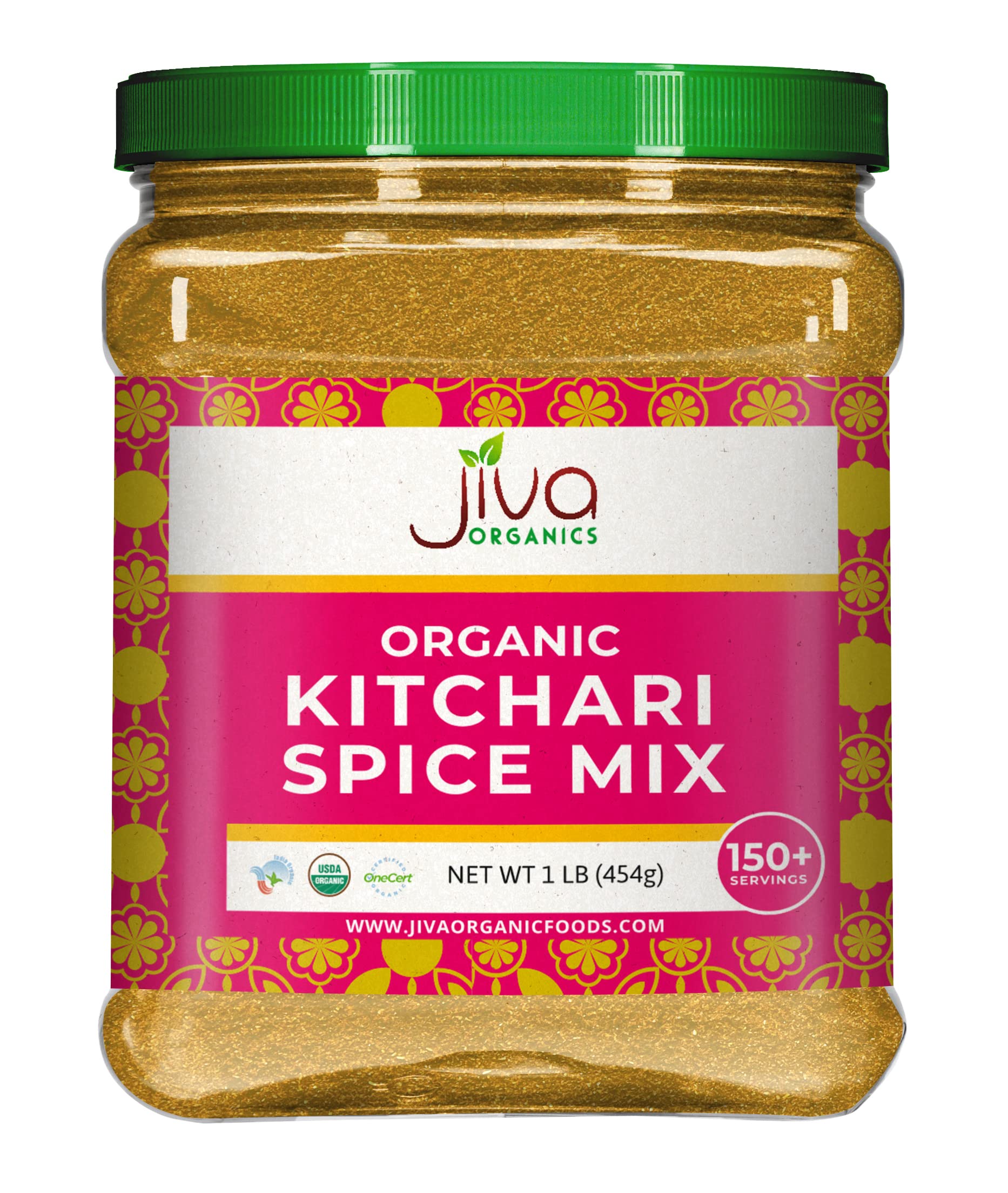 Jiva OrganicsKitchari Spice Mix – Ayurvedic Kitchari Seasoning – For Ayurvedic Cleanses & Digestive Health – 1 Pound (454g) – Non GMO Sustainably Sourced Vegan
