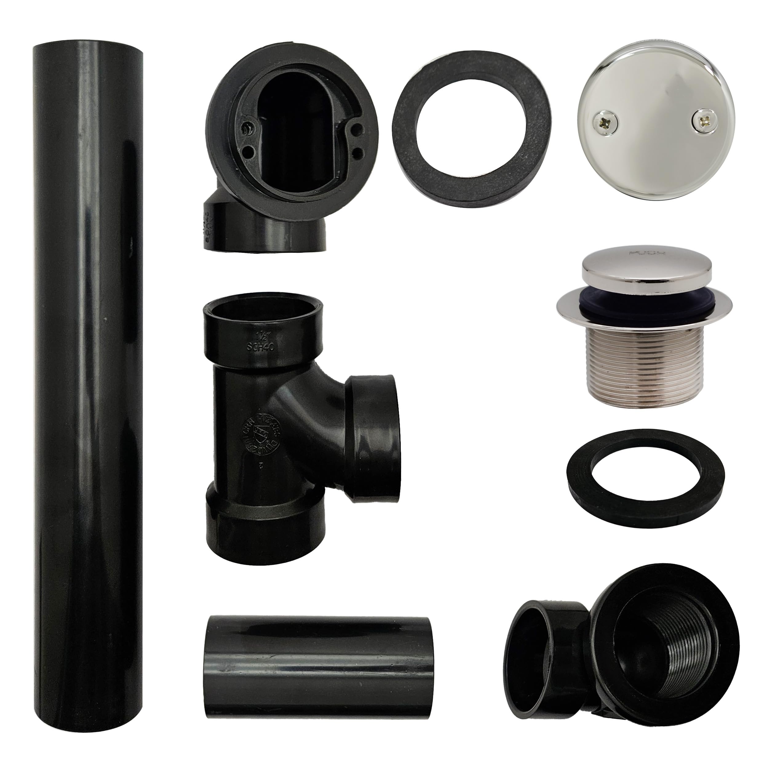 Westbrass D4931 punta Toe SCH. 40 Abs codo de desagüe de bañera con dos
