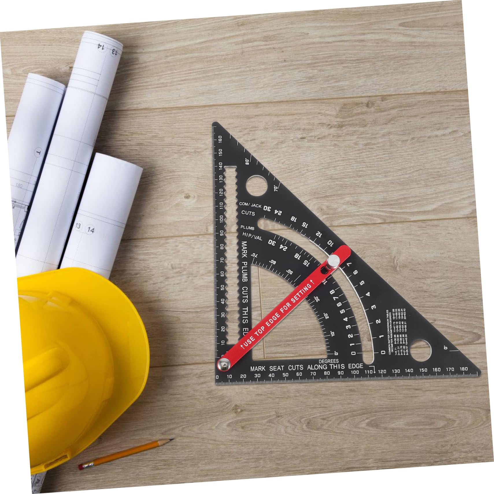 Tofficu Squadra Da Carpentiere Regolabile Alluminio Righello Con Marcatura Per Misurazioni Angolari Precise Strumenti Per Lavorazione Carpenteria