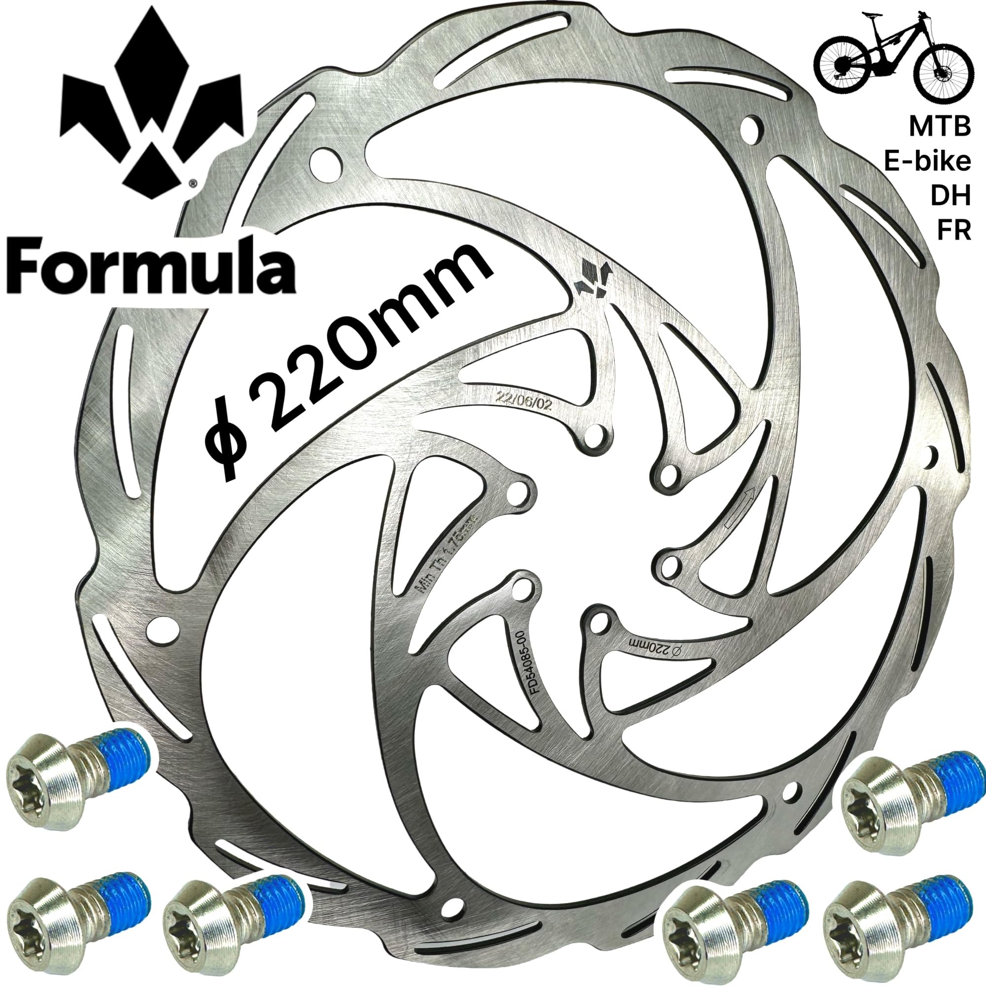 Formula Monolitic Cura 4 6 Maven rower hydrauliczny hamulec tarczowy zapasowa tarcza hamulcowa MTB Ebike DH FR 6 otworów 220 mm