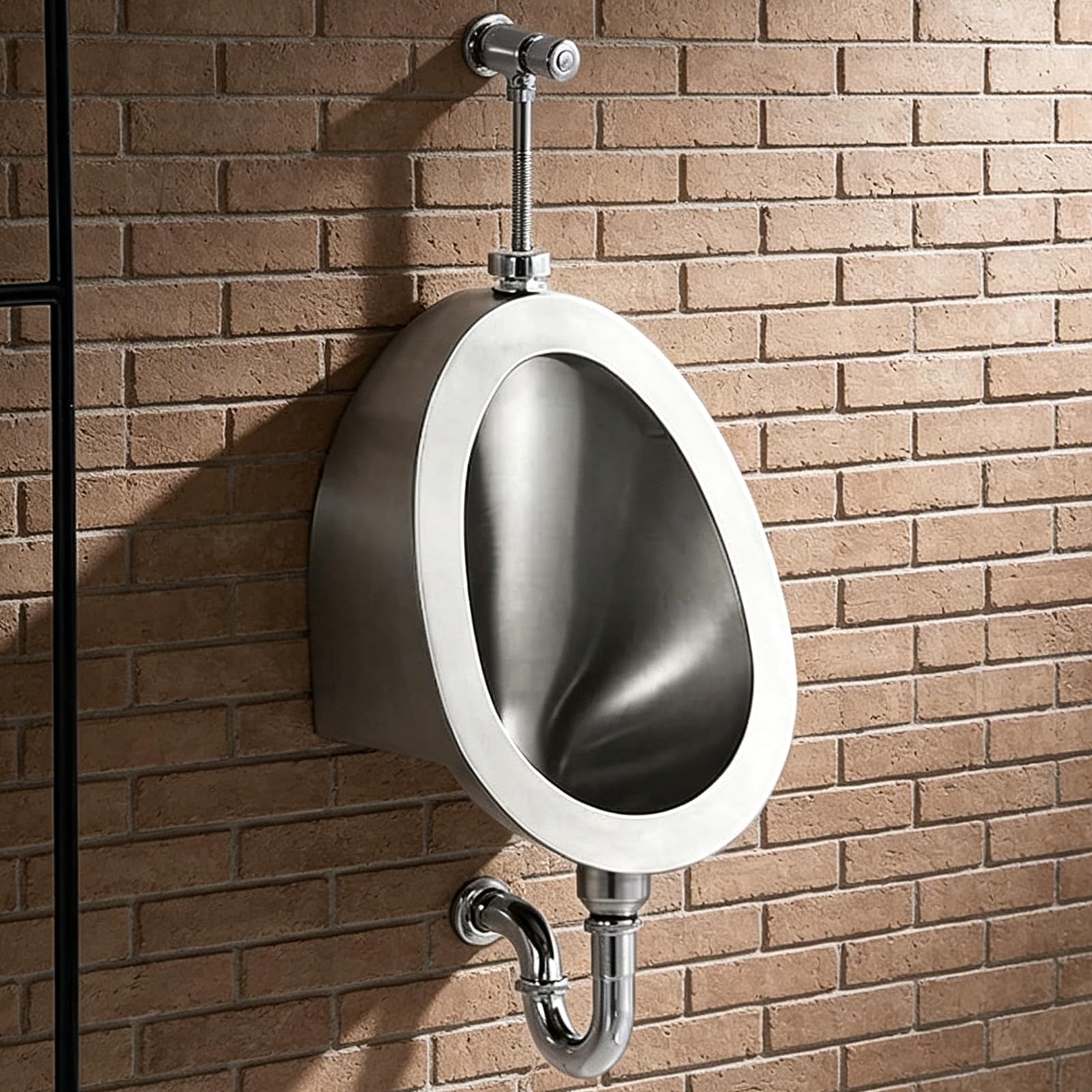 LYJIANGXIN Wall-Mounted 304 Stainless Steel Urinal For Men, Commercial Automatic Sensor Urinal Intelligent Flushing Urinals For Bathrooms, Restrooms, Garage, Bars, Hotels