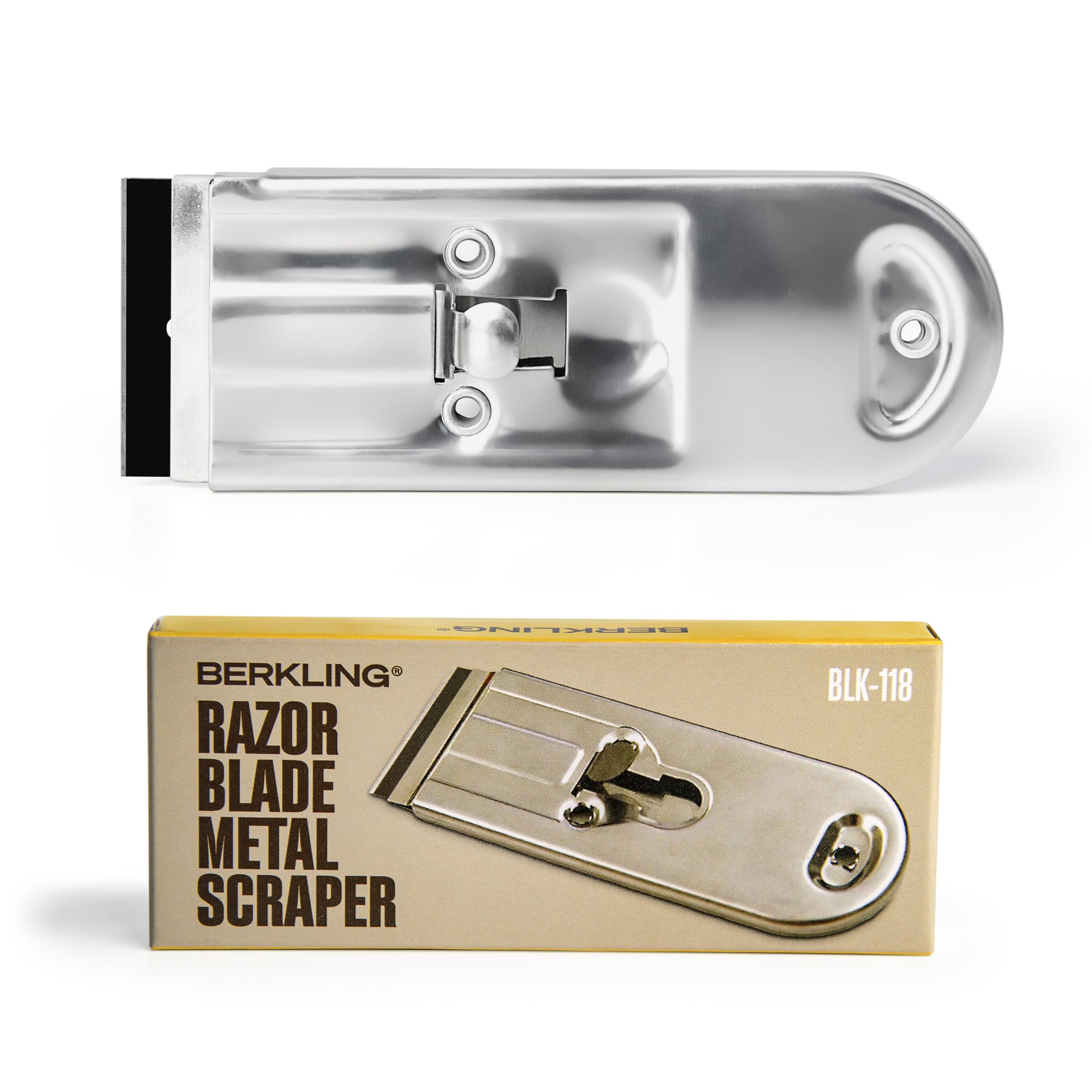 Berkling Retractable Razor Blade Scraper, Stainless Steel for Stickers — Amazon image 7
