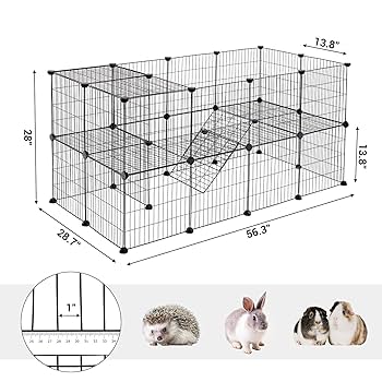 Amazon.com: SONGMICS Pet Playpen, Small Animal Playpen