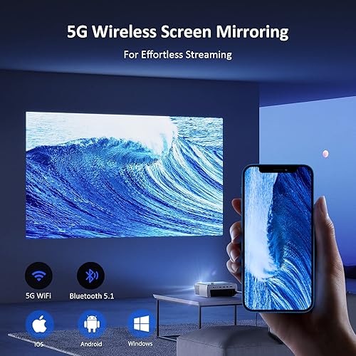 Miniatura 3 de NexiGo Proyector Bluetooth WiFi PJ10 220ANSI Proyector de película nativo 1080P soporte Dolby_Sound control remoto compatible con teléfono