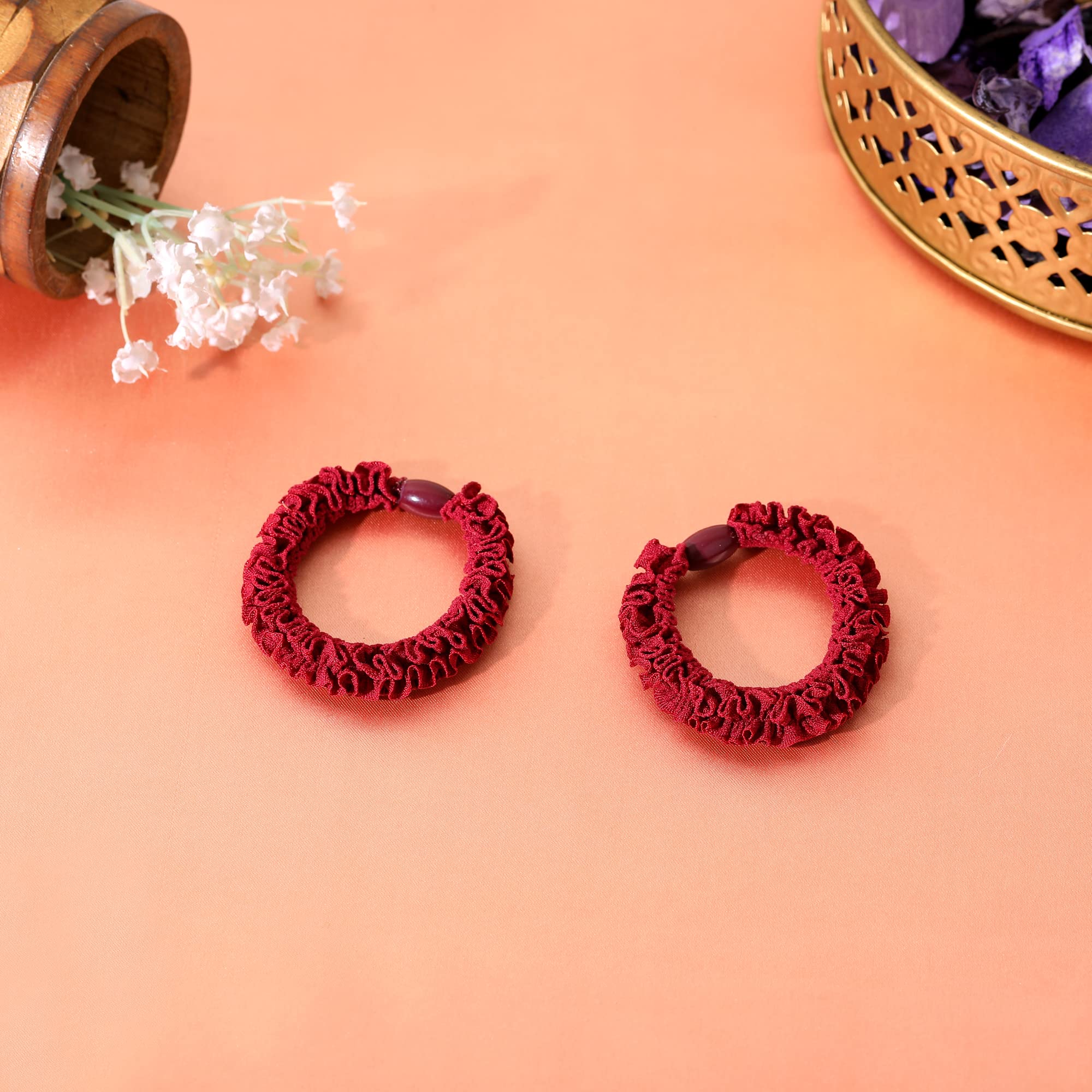 Plain Rubber Bands for Women/Girls (2-Pack)