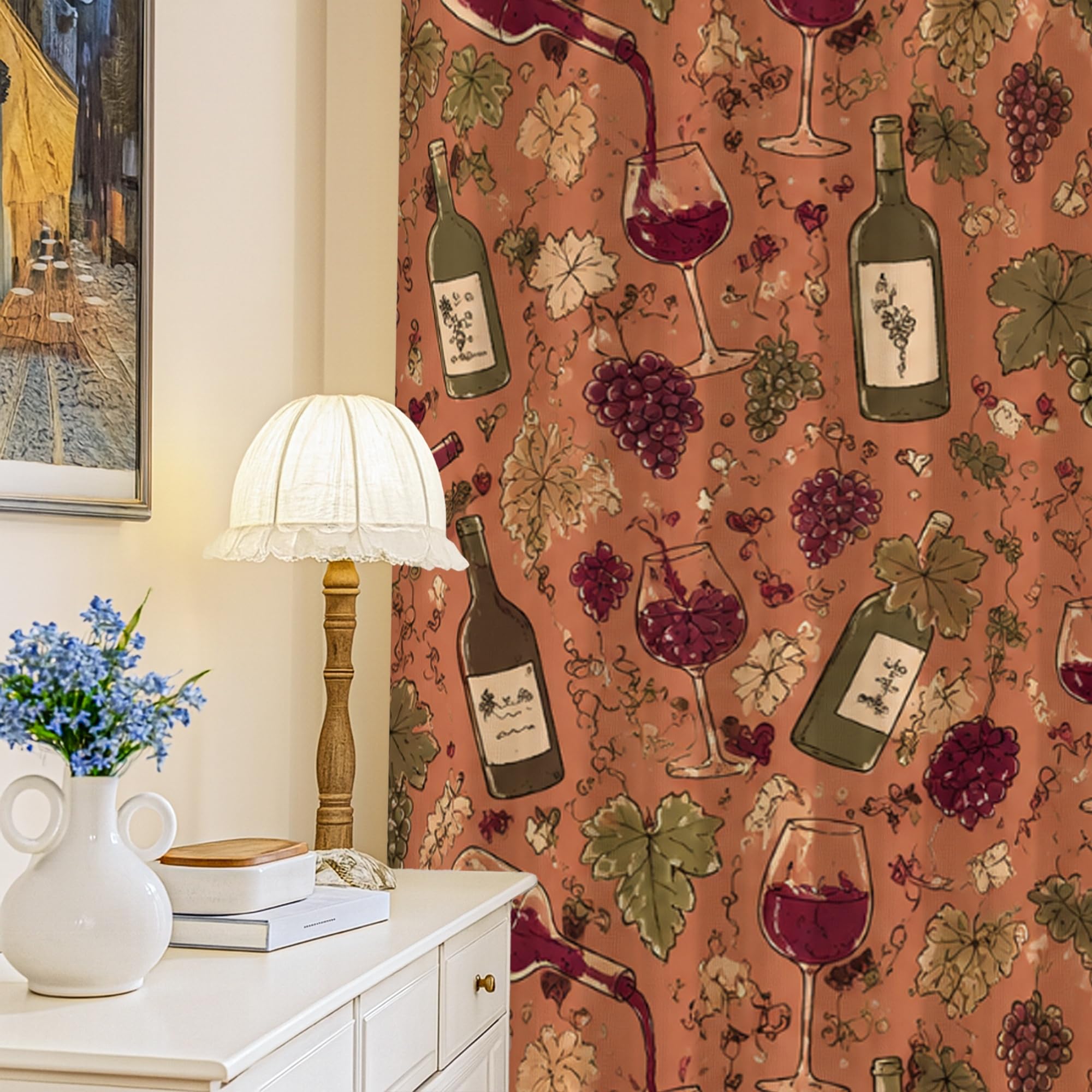 Rideaux occultants vintage d'automne pour une décoration de chambre d'enfant