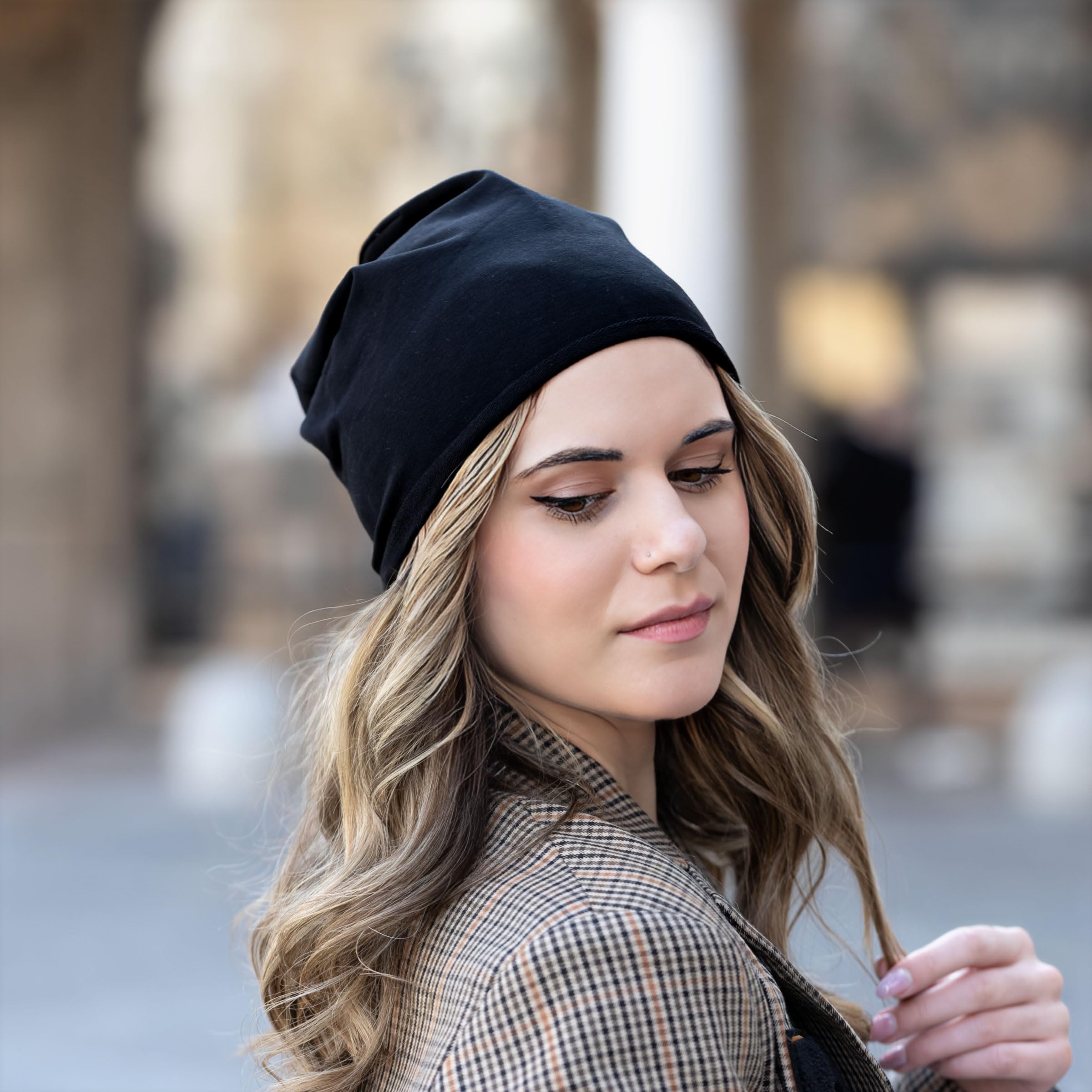 Cappello Uomo Donna in Cotone, Berretto Estivo e Invernale, Cuffia Leggera Elasticizzata Taglia Unica - 5