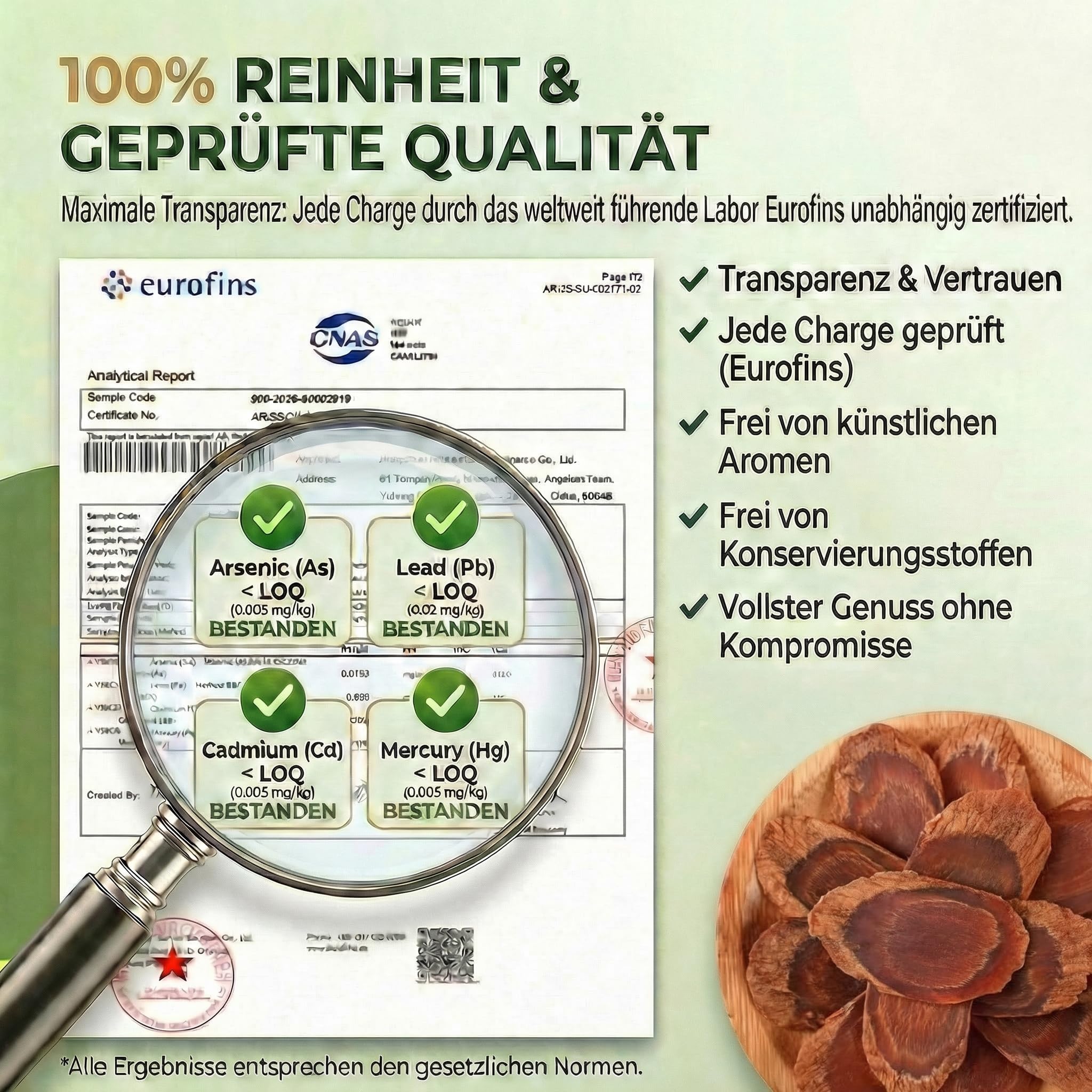 JQ Roter Ginseng Wurzel, getrocknet & geschnitten, 100g, 6 Jahre | Panax Ginsengwurzel, Scheiben 1-2cm · Naturbelassen ohne Zusätze · Asiatische Kräuter für Aufguss & Wohlbefinden · Vegan