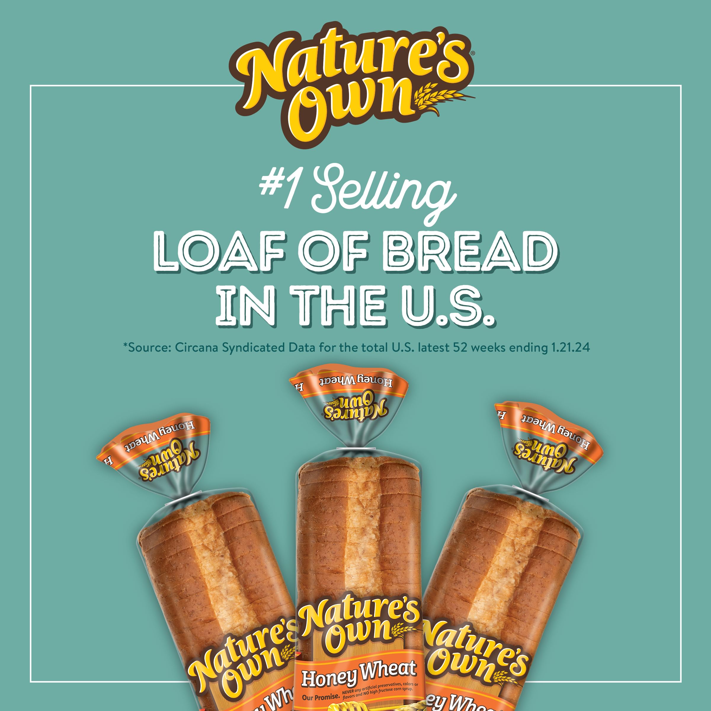 Natures Own Honey Wheat Honey Wheat Sandwich Bread 20 oz Loaf — view 8