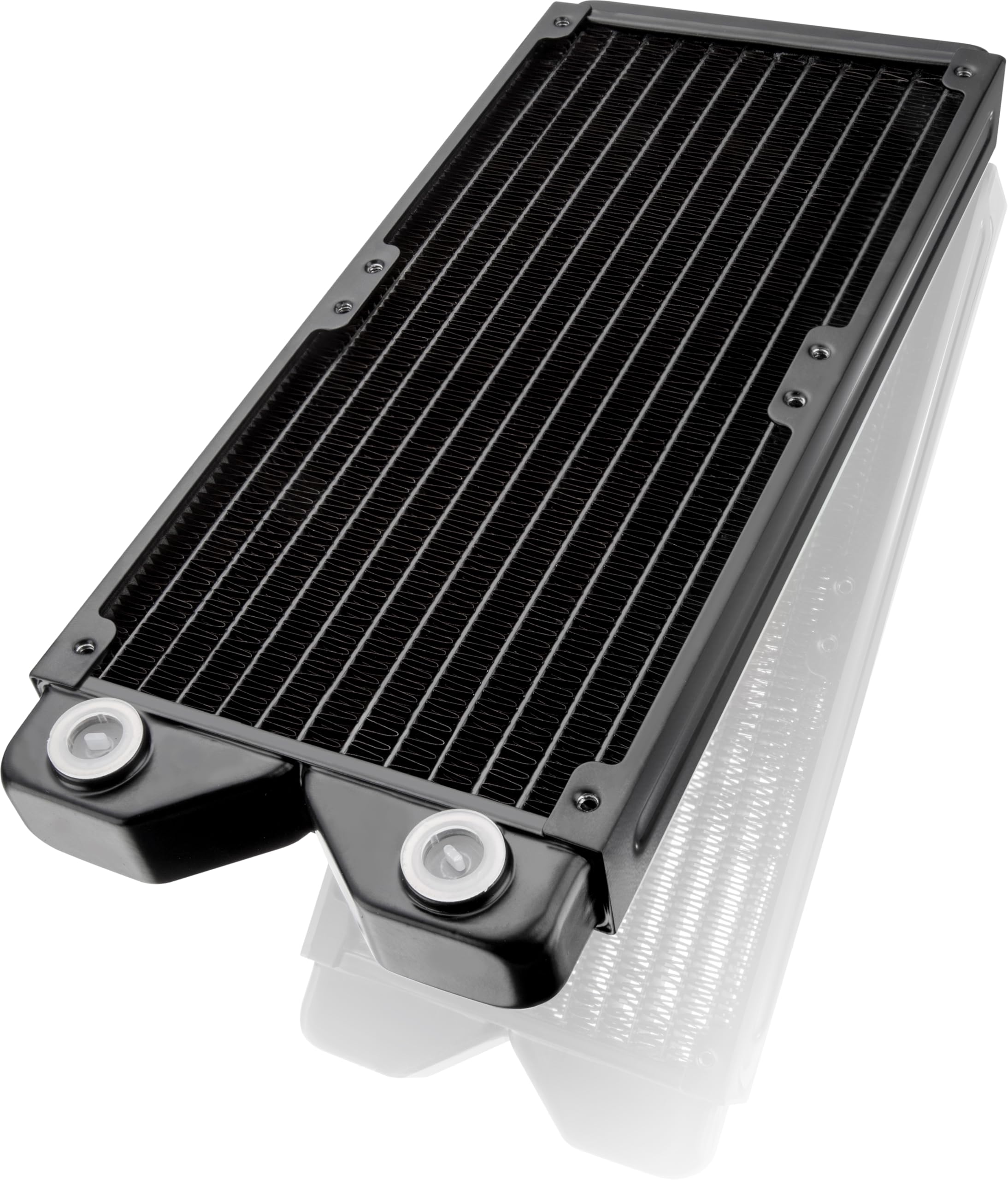 RAIJINTEK Calore Elite Slim Kupfer-Radiator - Schwarz Custom Wasserkühlung, Kupfer Radiator, 27 Millimeters Tiefe (240 mm)