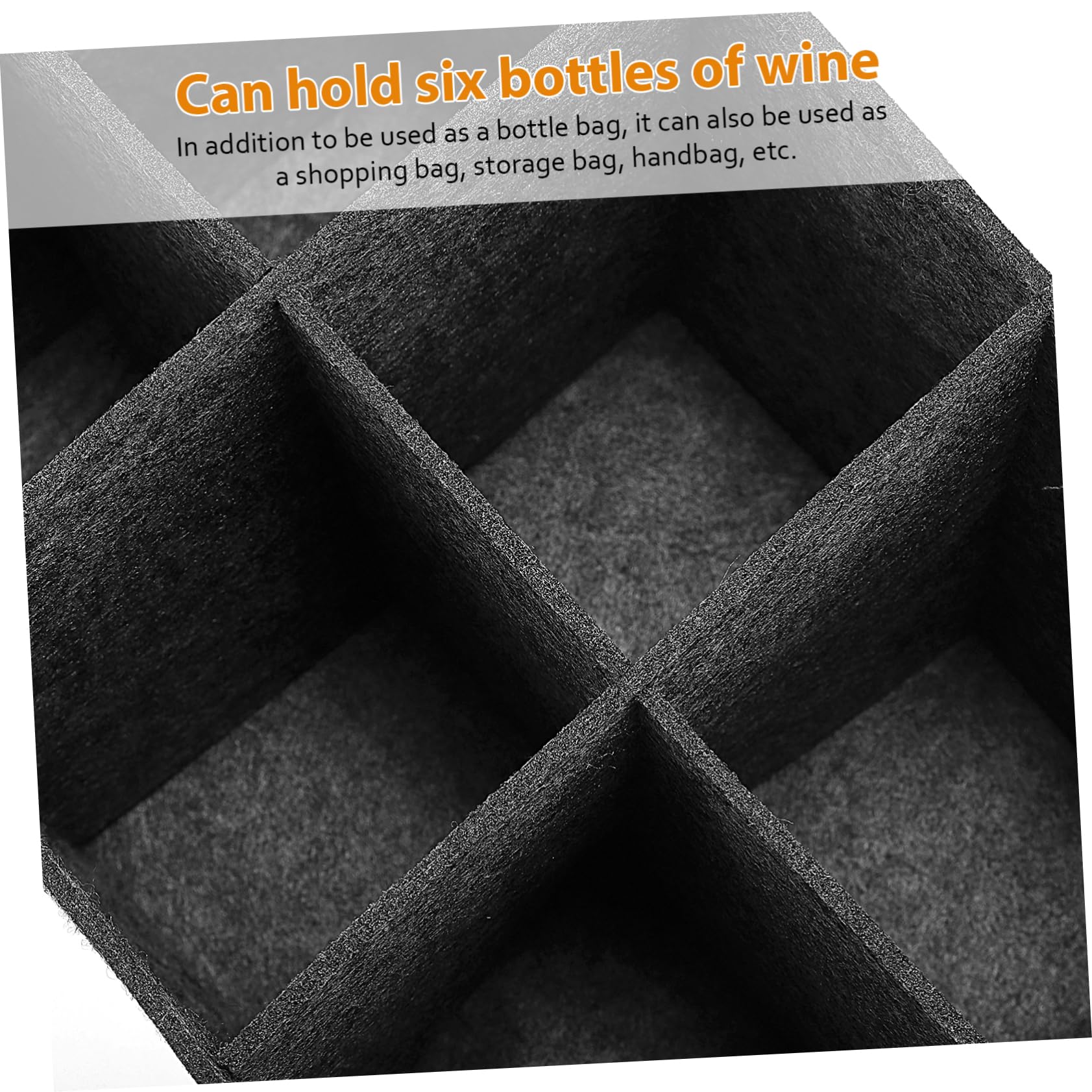 4piezas Bolsa para Guardar Botellas De Kit De Divisor para Botellas Bolsa De Fieltro Grueso