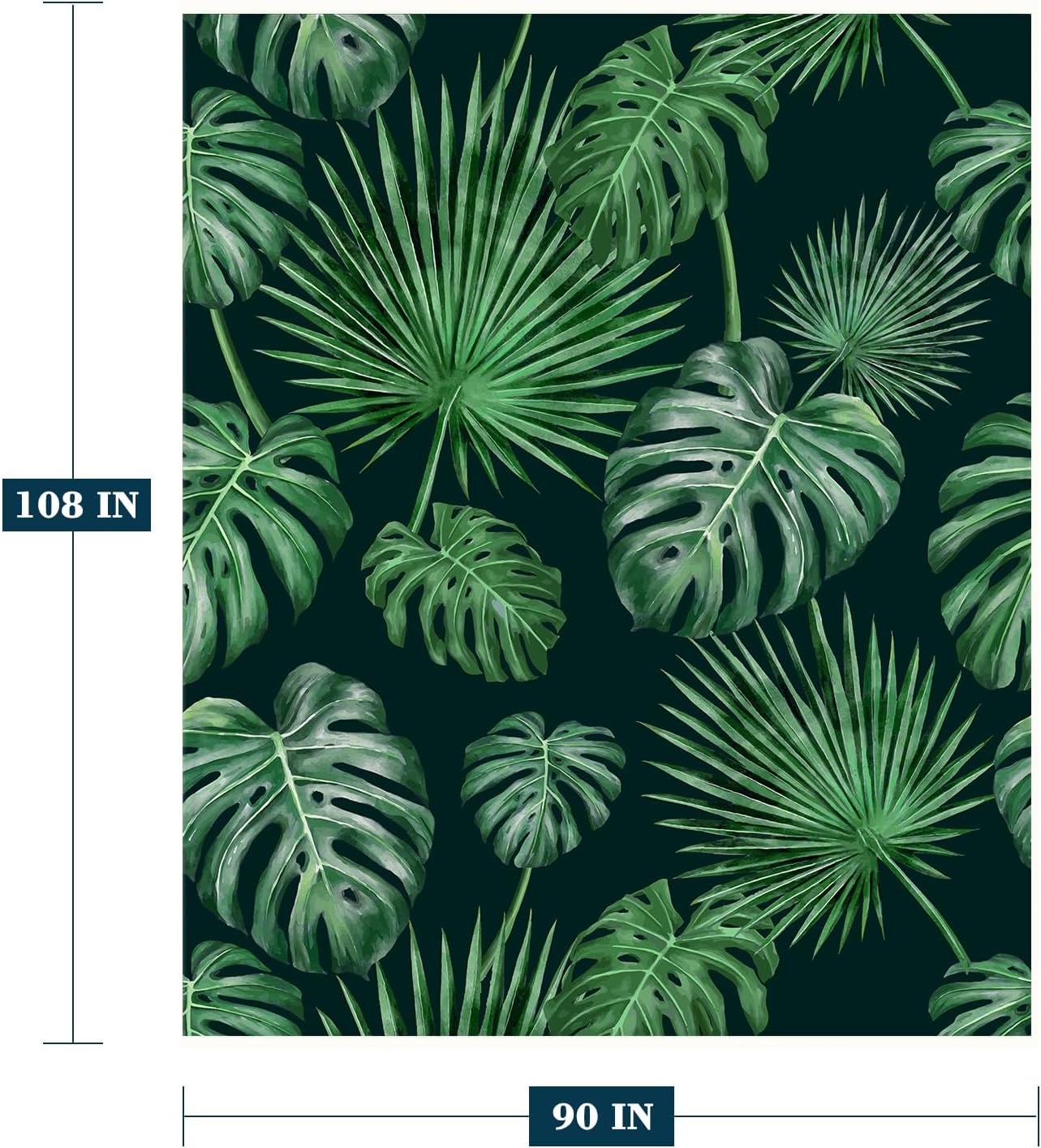 YeeJu Tropical Throw Blanket King Size Green Plant Leaf Floral Blanket for Bed Couch Soft Cozy Fuzzy Plush Fleece Blankets Large Oversized Decorative Spring Summer Decor Gift Blanket 90x108