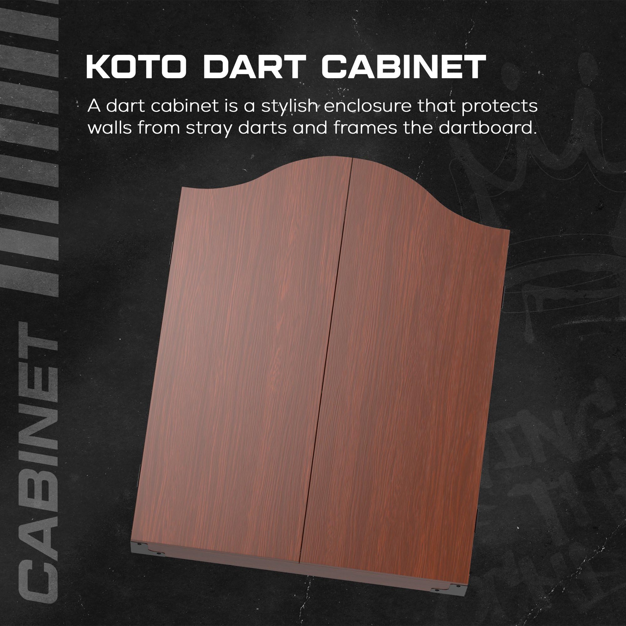 KOTO - Gabinete de Dardos Sedon Rojo, Almacenamiento Práctico para Dardos en Casa, con Whiteboards para Llevar la Puntuación