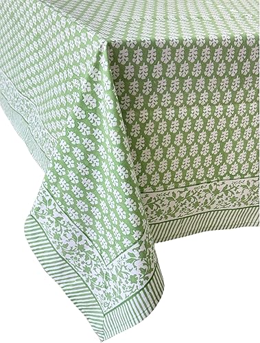 Miniatura 87 de ATOSII Amalfi - Mantel rectangular de otoño 100% algodón, bohemio, estampado a mano, para cocina, mesa de comedor, lino, decoración de otoño